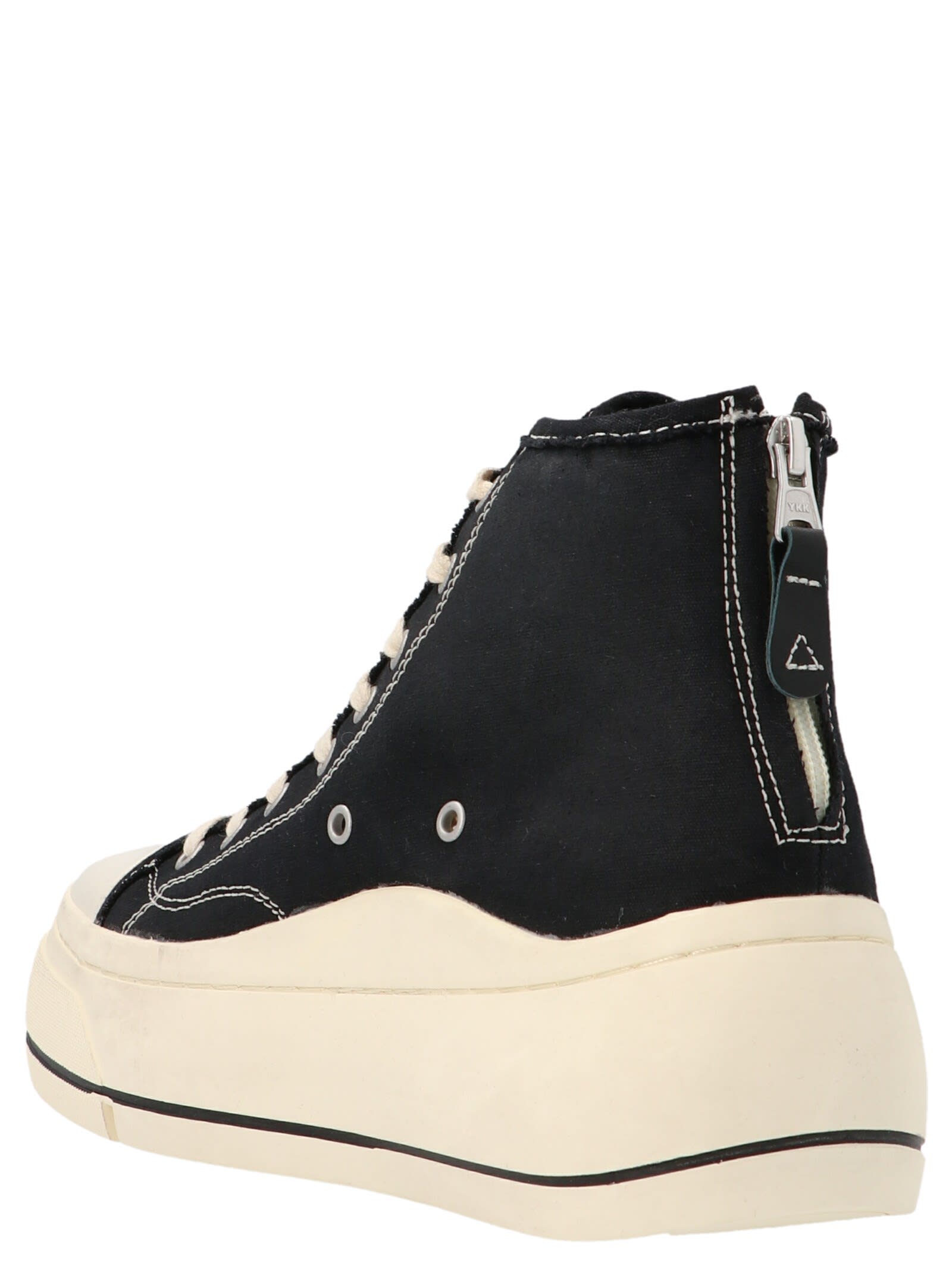 Shop R13 Hi Top Sneakers In White/black