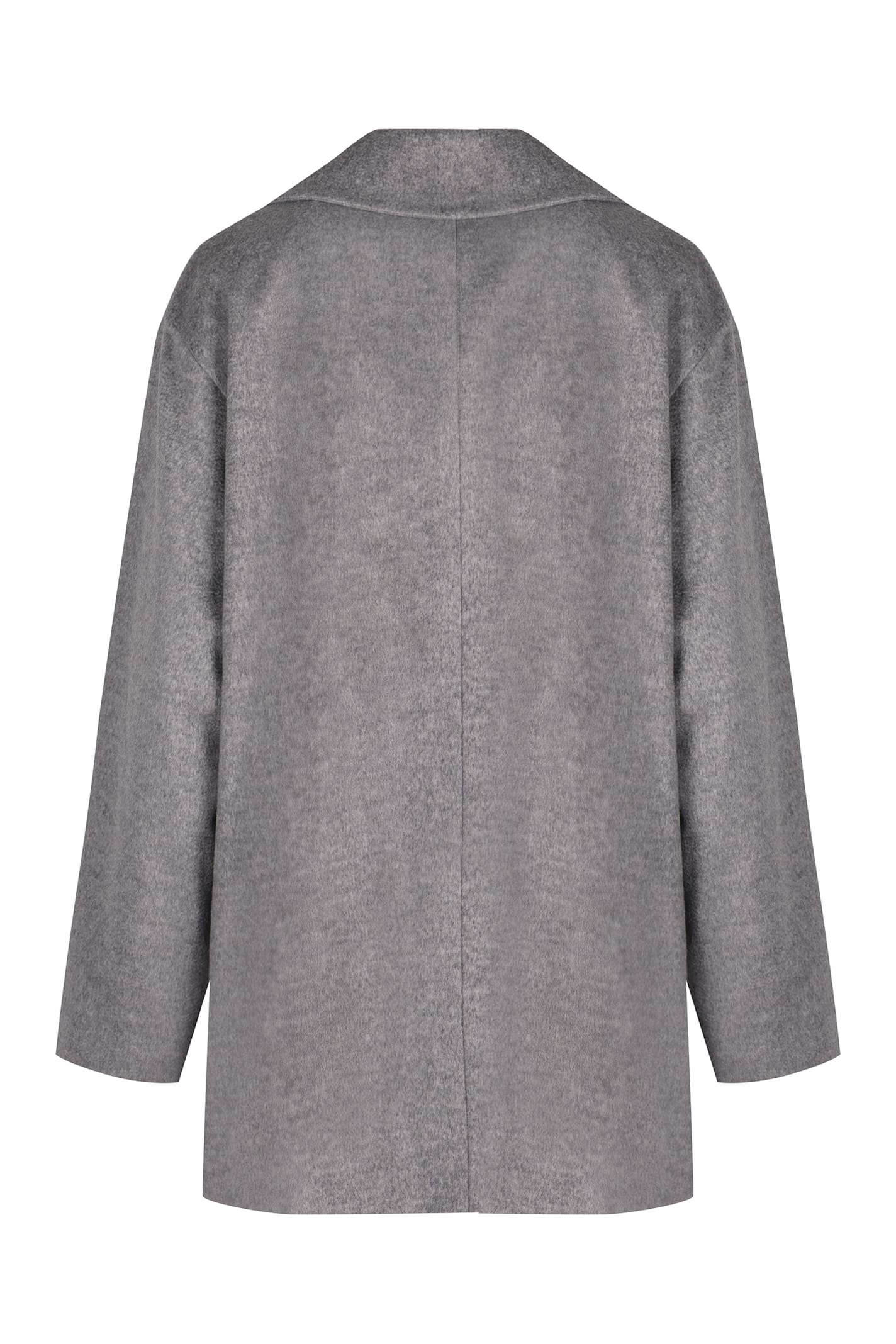 Shop Herno Double-breasted Wool Coat In Grey