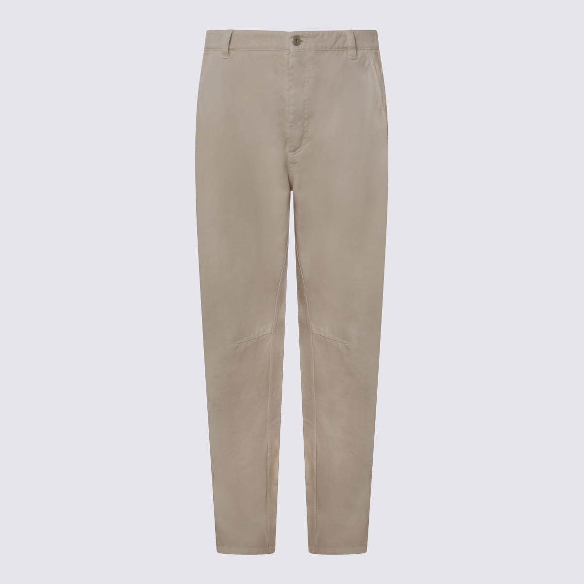 Brunello Cucinelli Warm White Cotton Pants In Brown