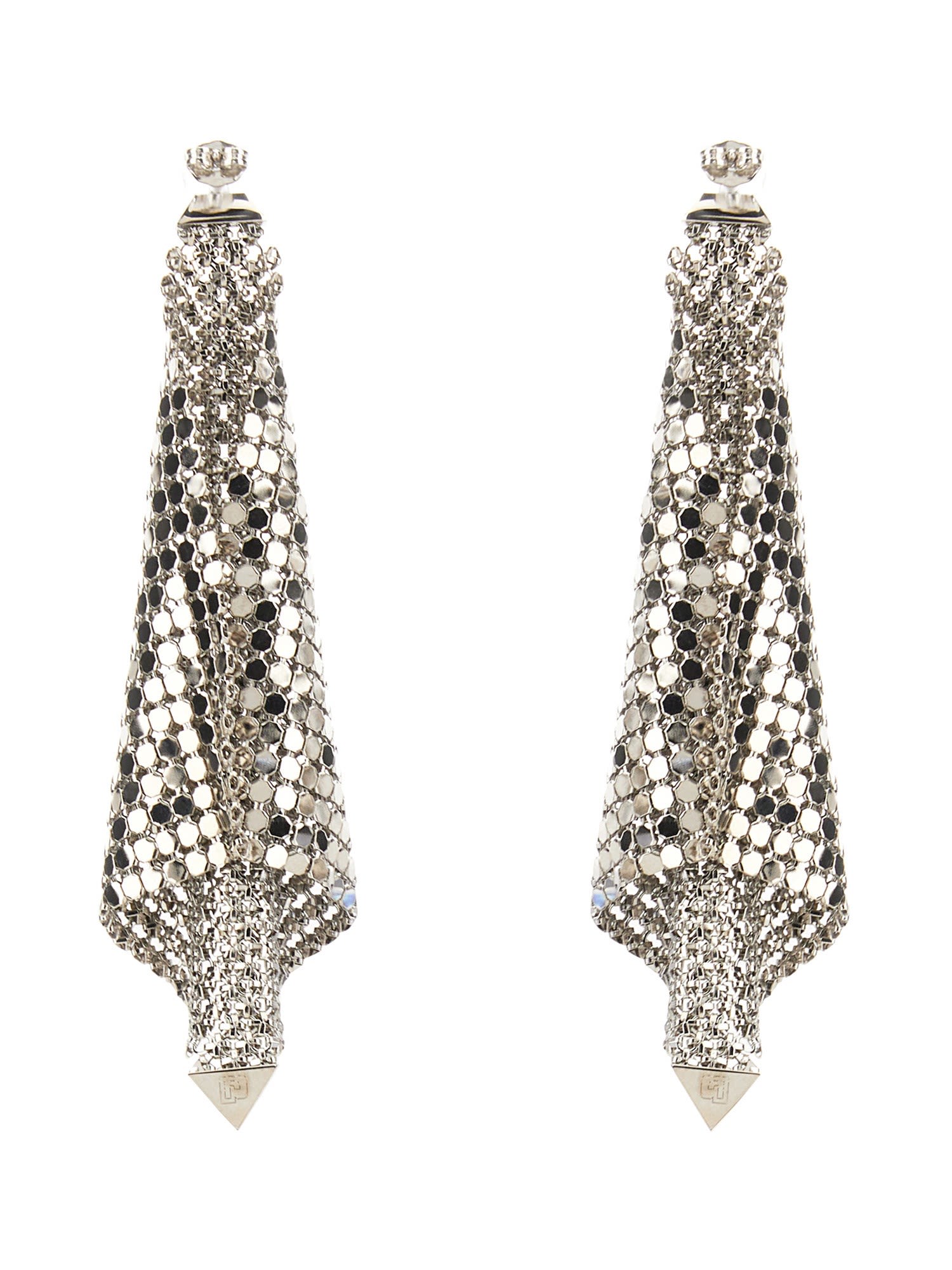 Rabanne Paco Charm Earrings In Argento