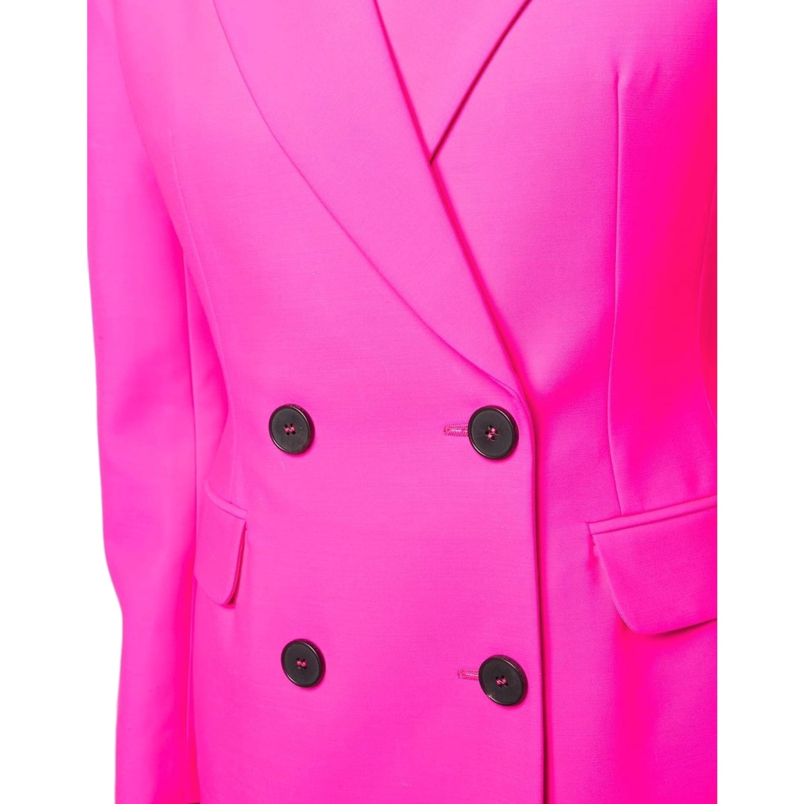 Alexander Mcqueen Double-breasted Straight Hem Blazer In Pink