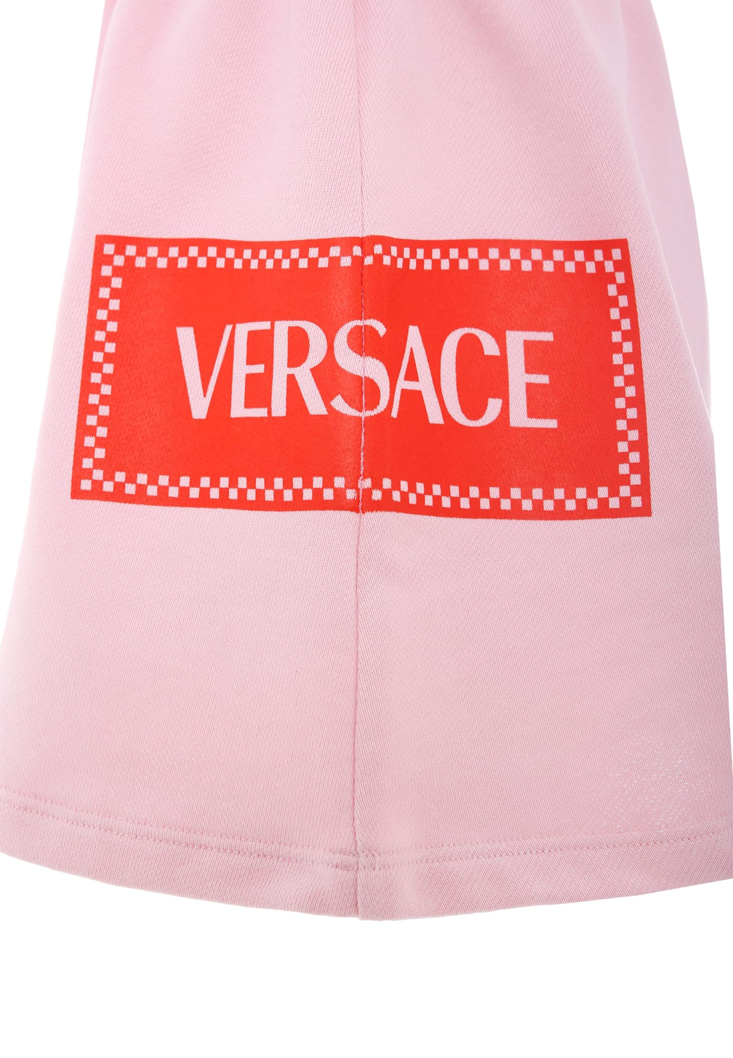 Versace Pink Dress With 90 Vintage Logo For Girl In Pink