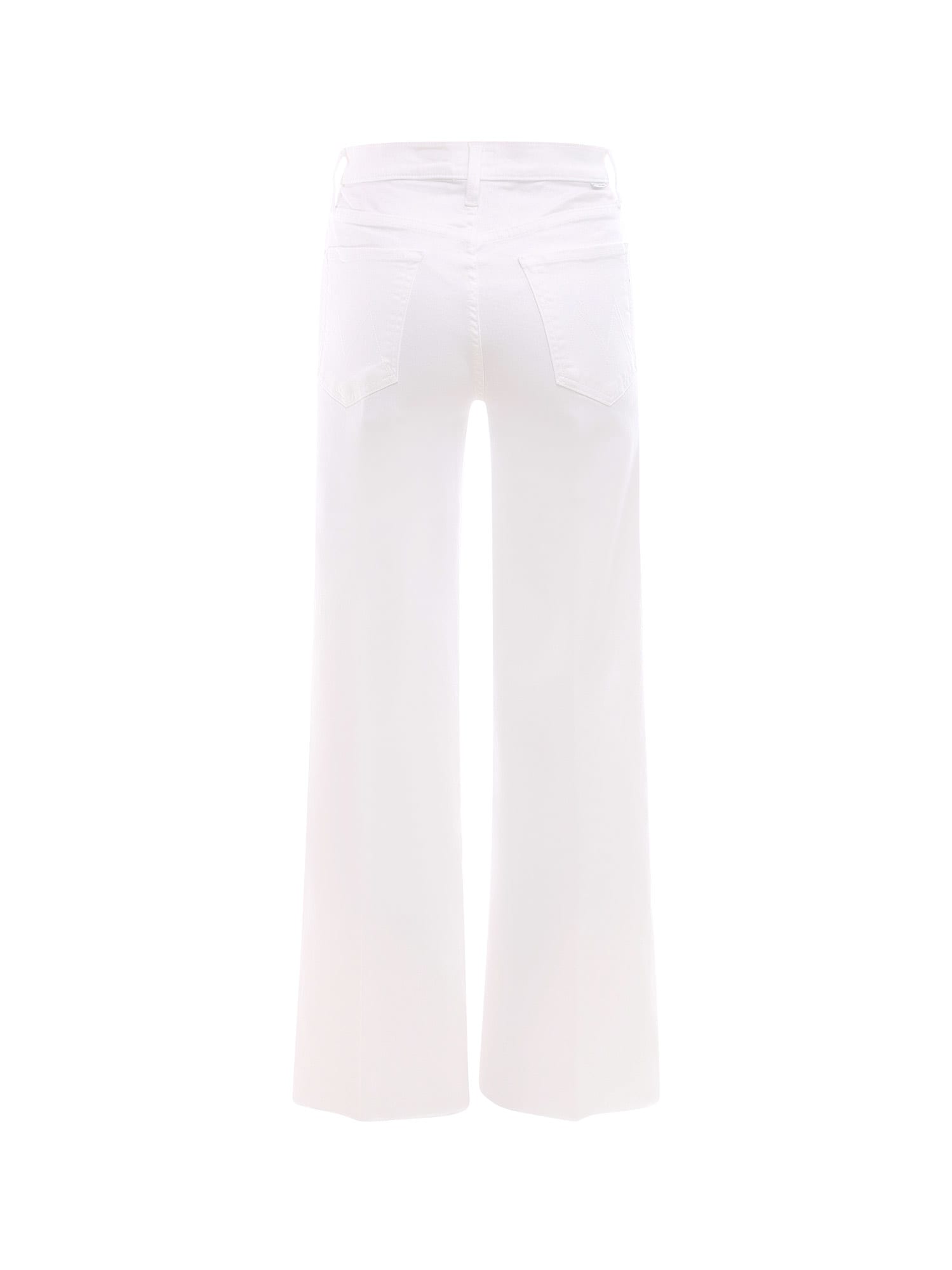 Shop Mother The Tomcat Roller Fray Trouser In White