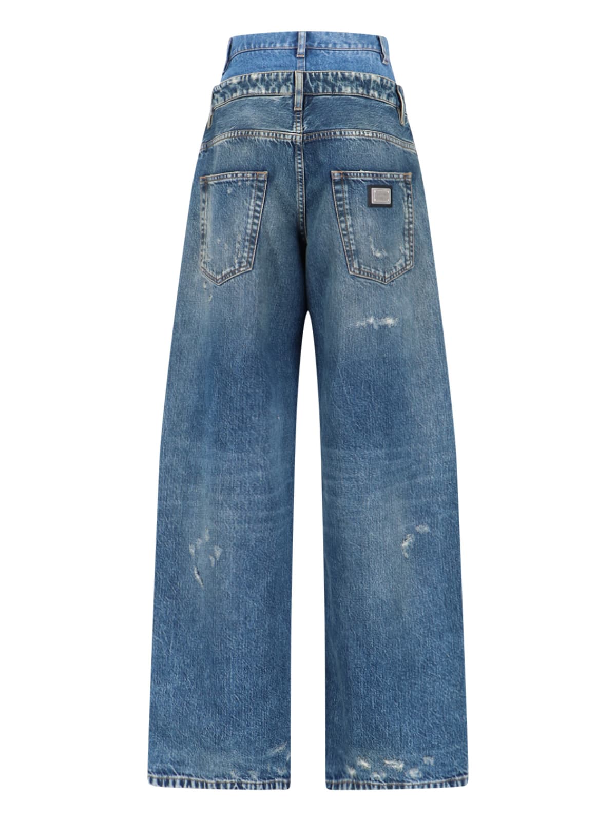 Dolce & Gabbana Wide-leg Jeans With 5 Pockets In Blue
