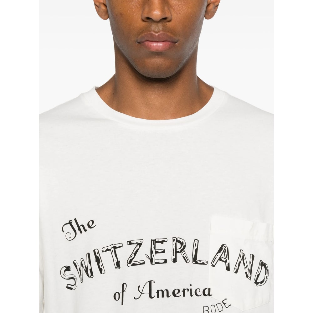 Bode Campground Printed Cotton Jersey T-shirt In Gray