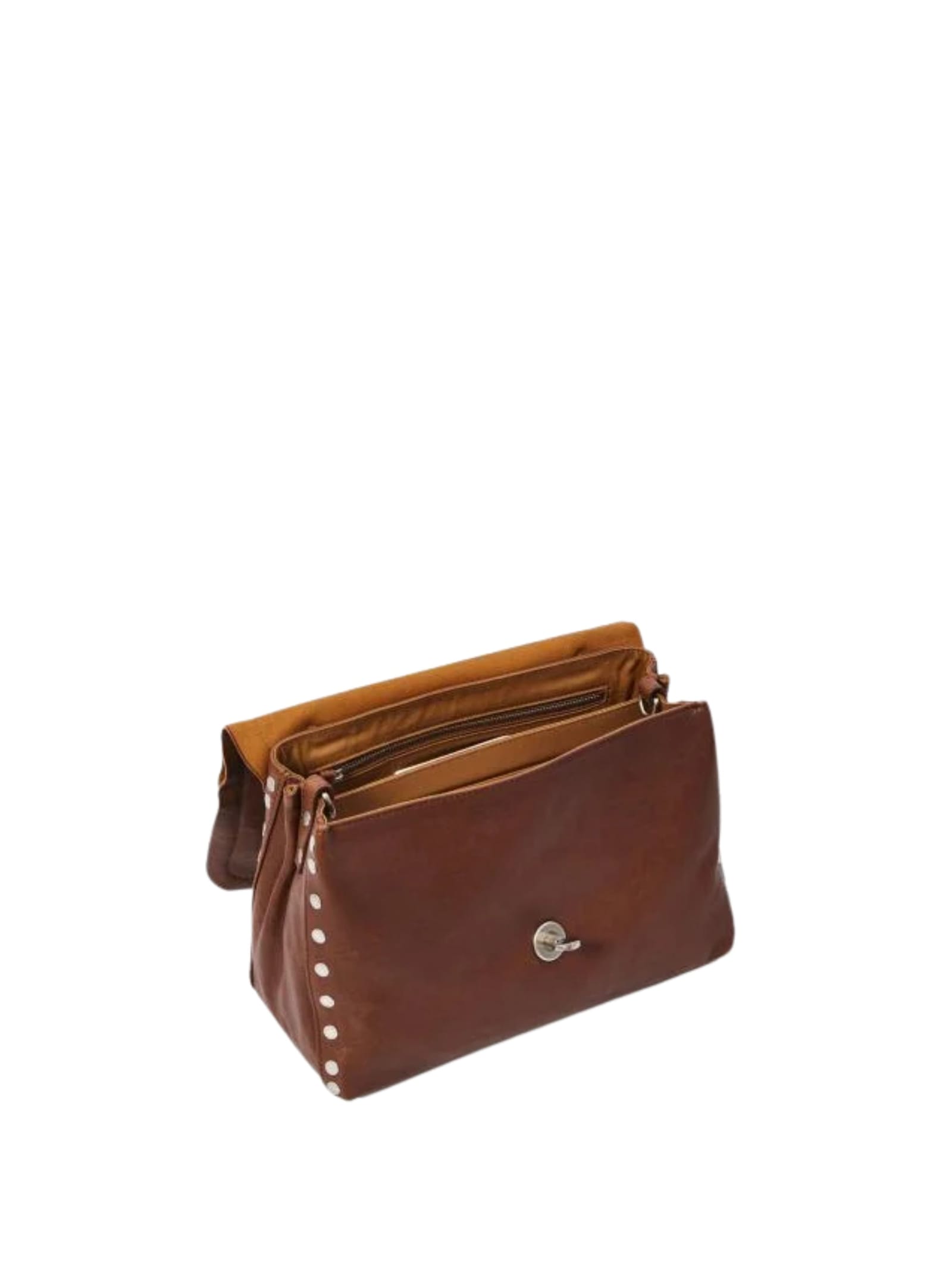 Zanellato Postina Tabacco Small Leather Handbag In Brown