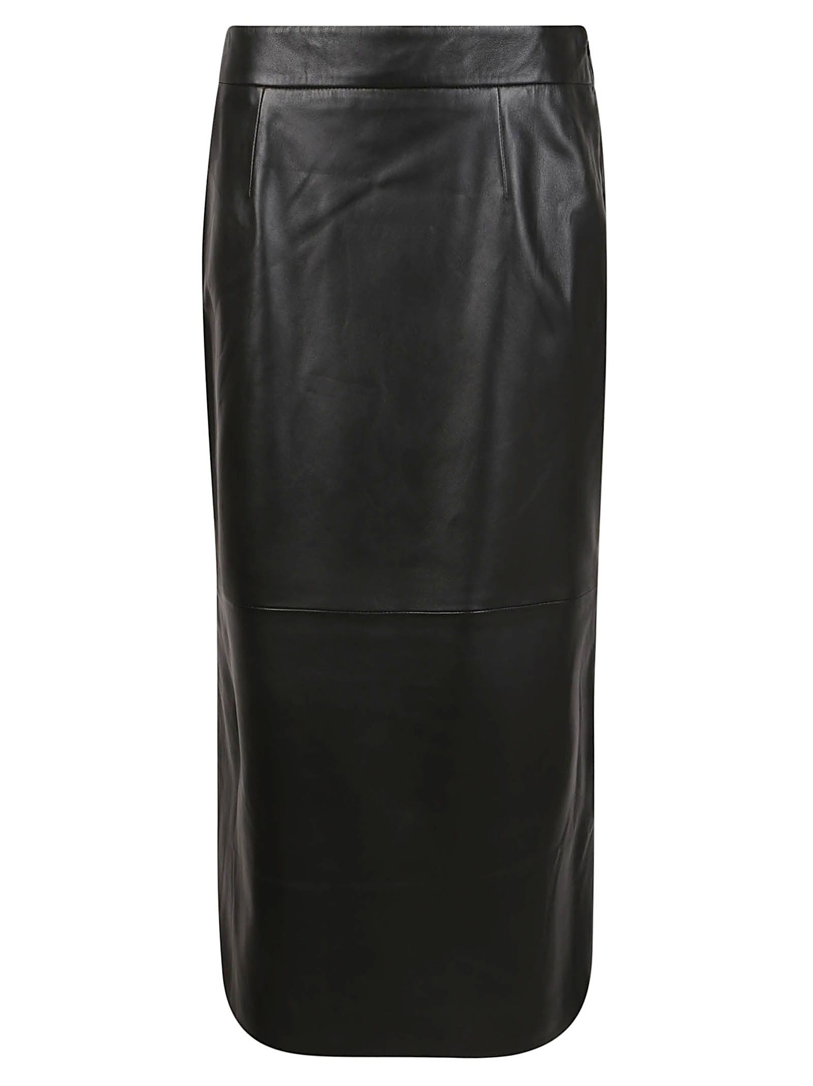 Arma Leather Skirt In Black