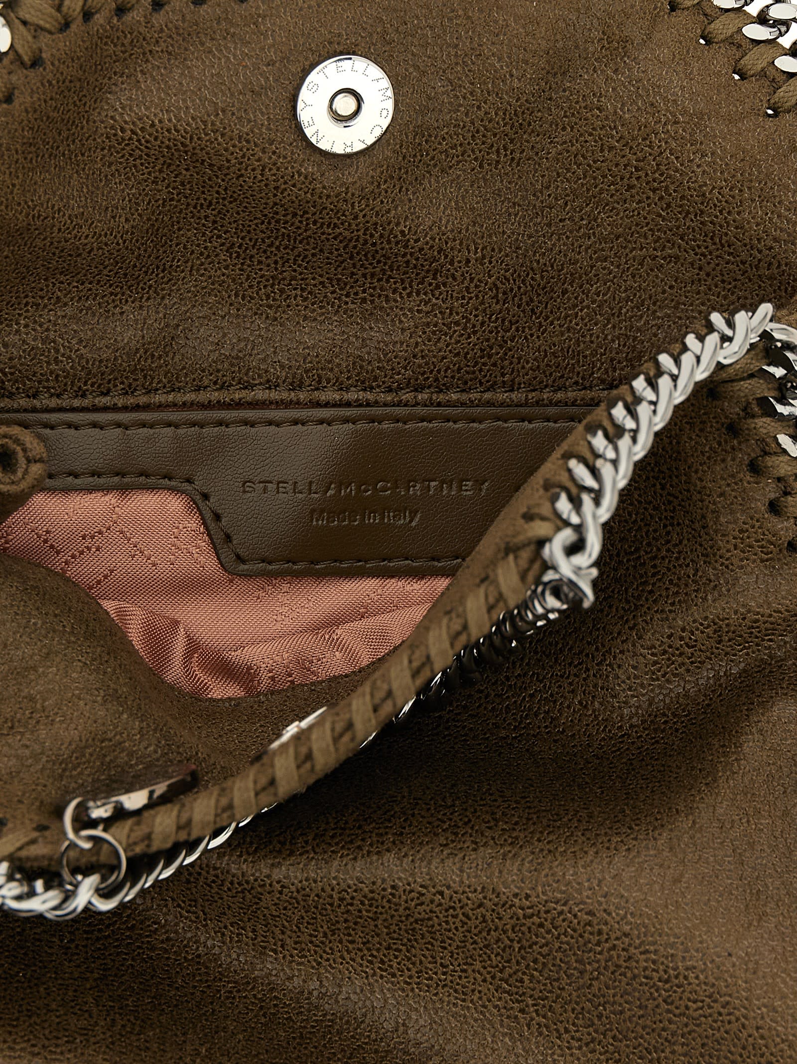 Stella Mccartney Olive Falabella Tiny Handbag In Green