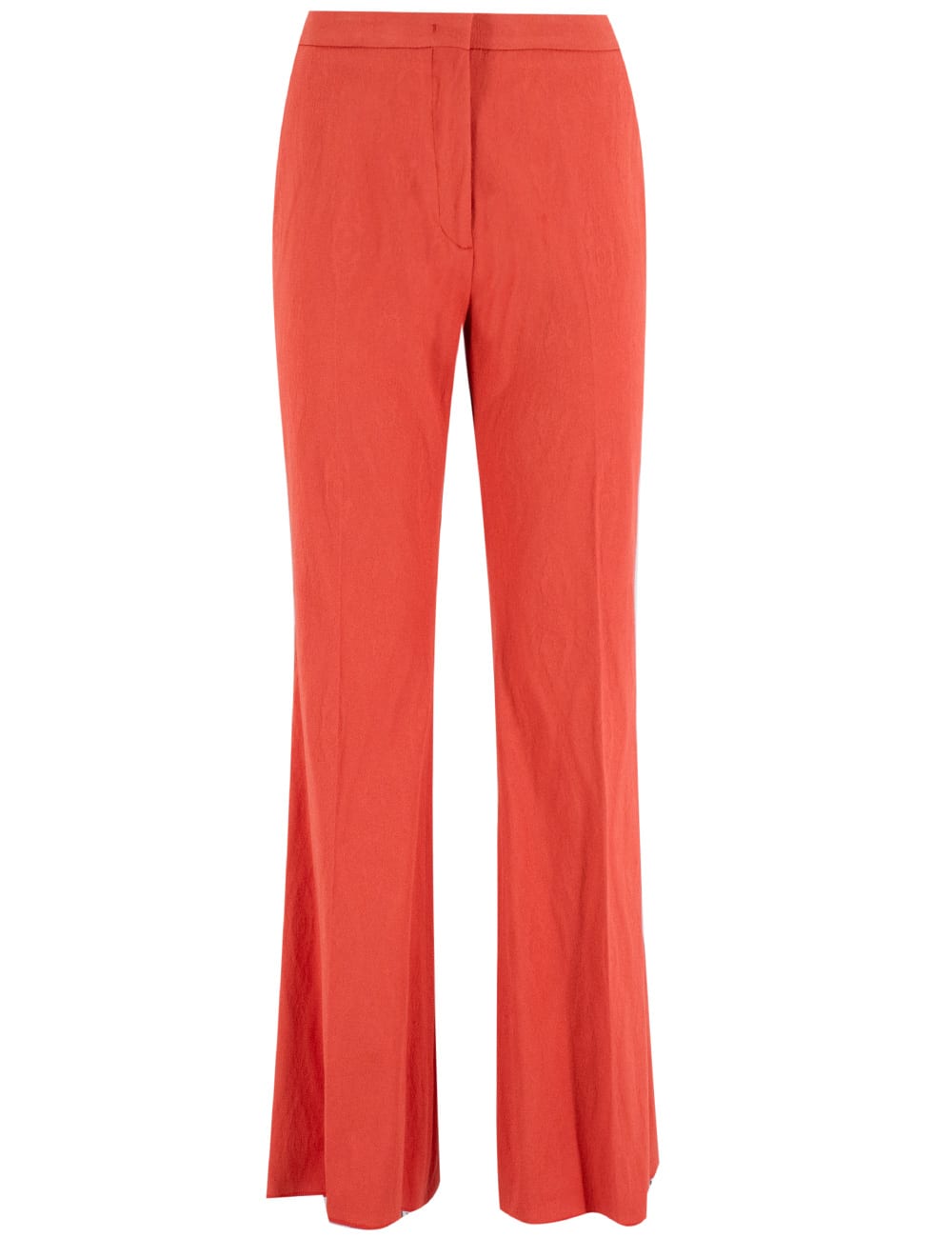 Etro High-waisted Red Trousers With Wide Cut In Red