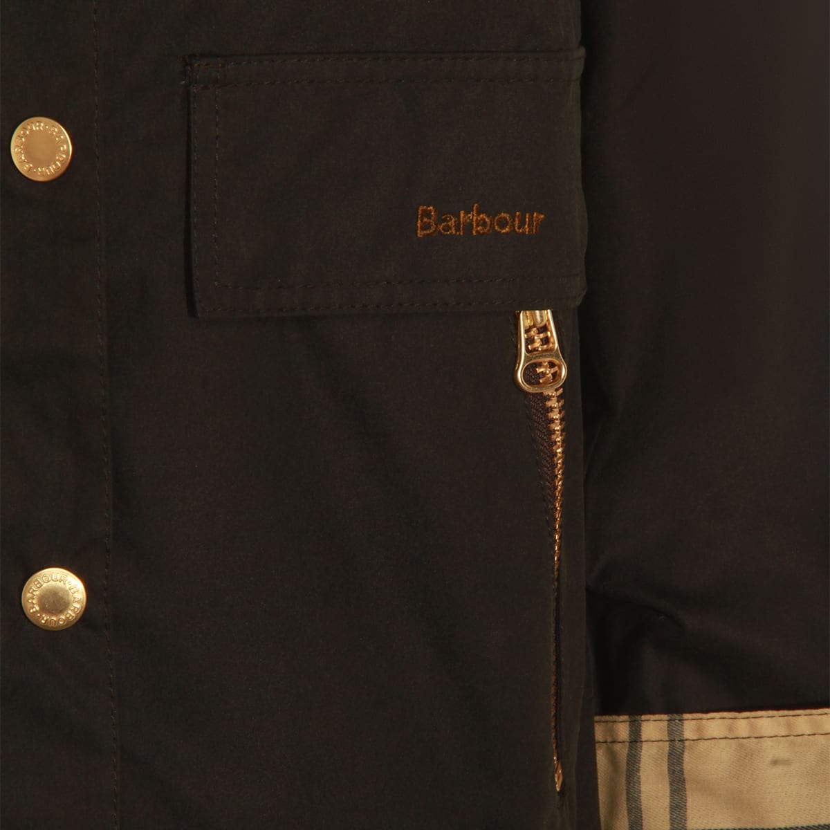 Barbour Green Cotton Casual Jacket In Brown