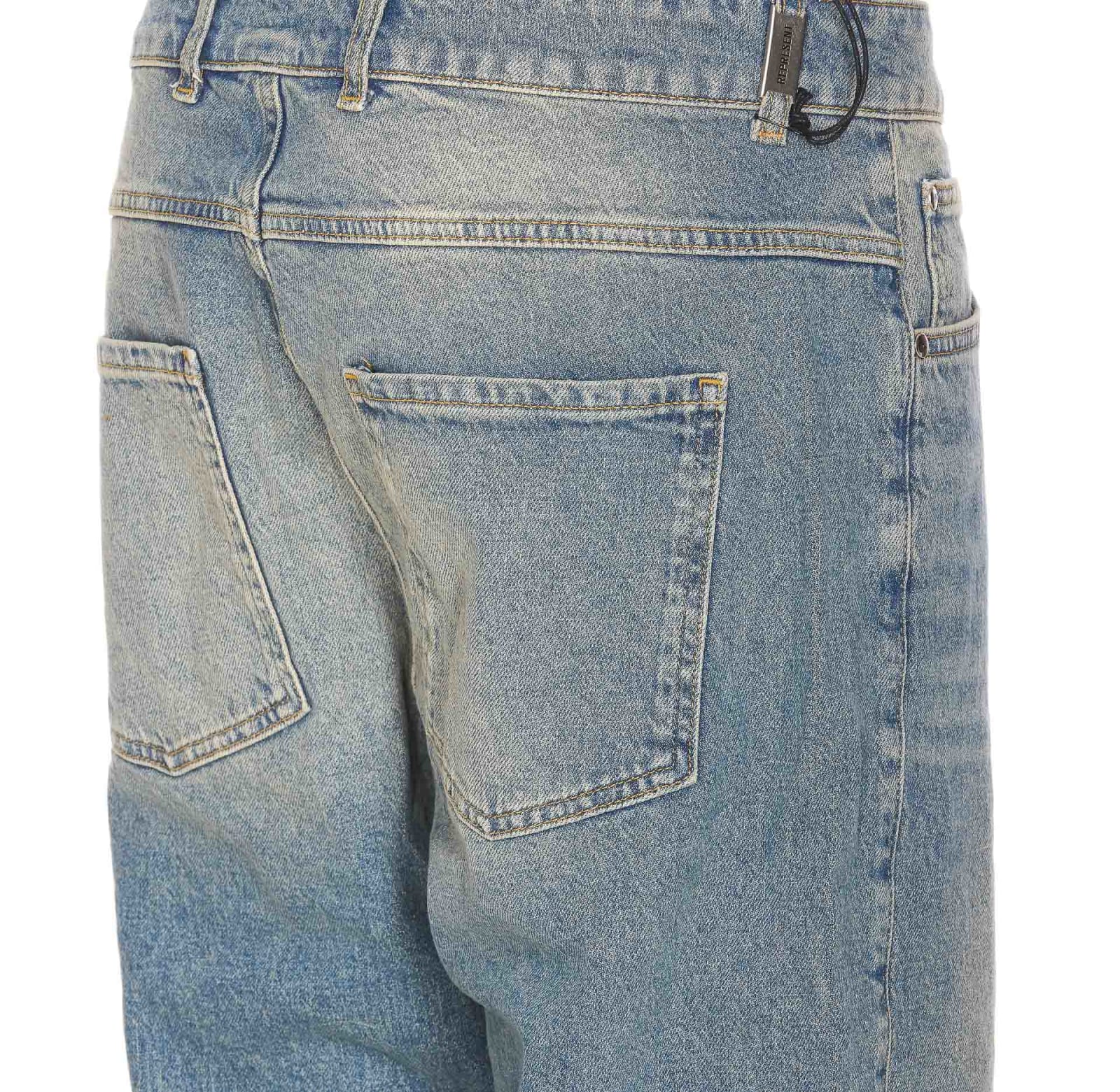 Shop Represent R3 Baggy Denim Jeans Jeans In Blue