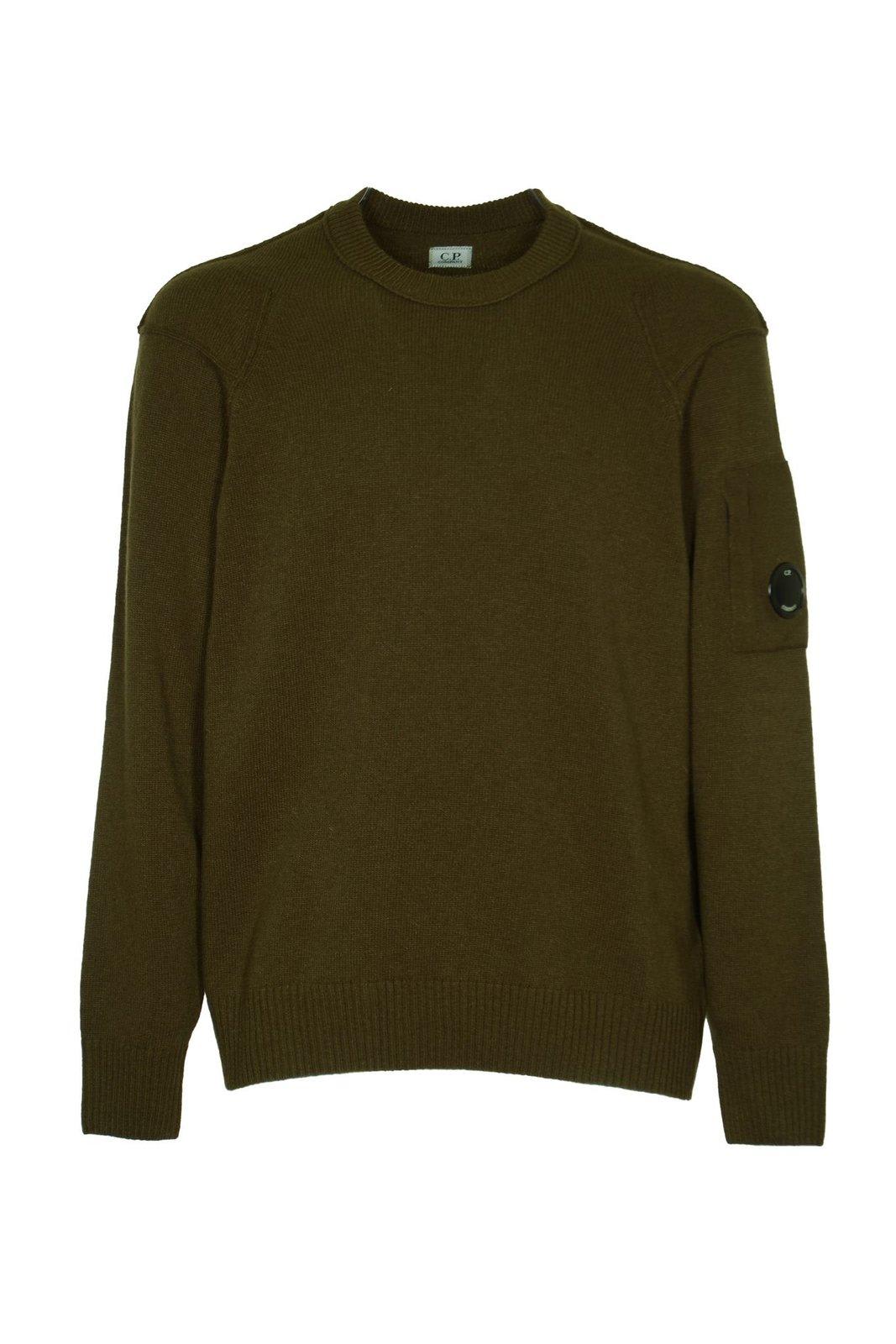 Shop C.p. Company Lens-detailed Crewneck Jumper