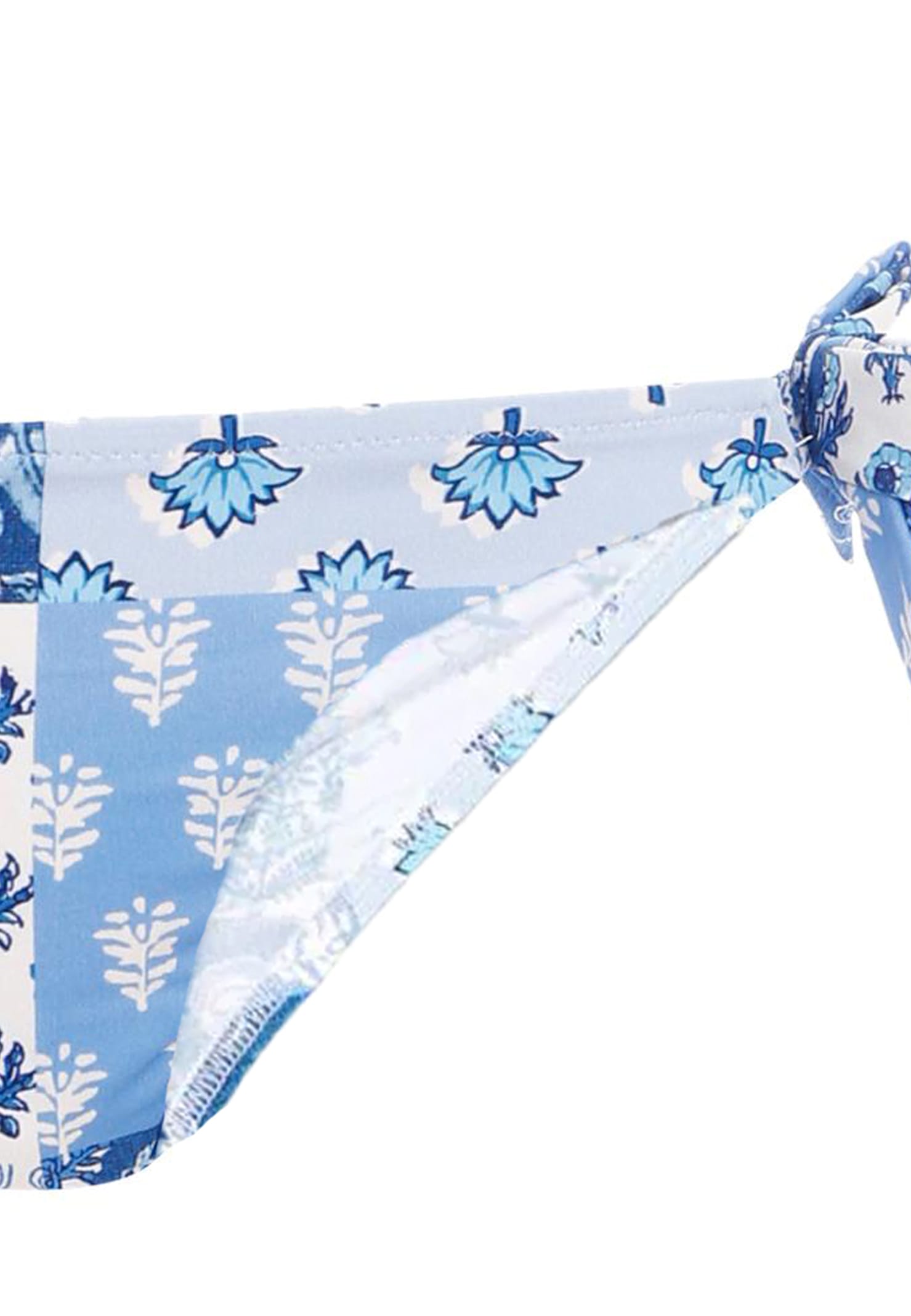 Mc2 Saint Barth Floral-print Bikini Briefs In Blue