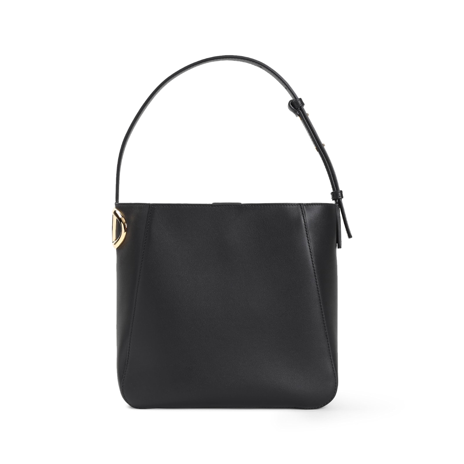 Shop Valentino V Logo Side Bucket Bag In No Nero