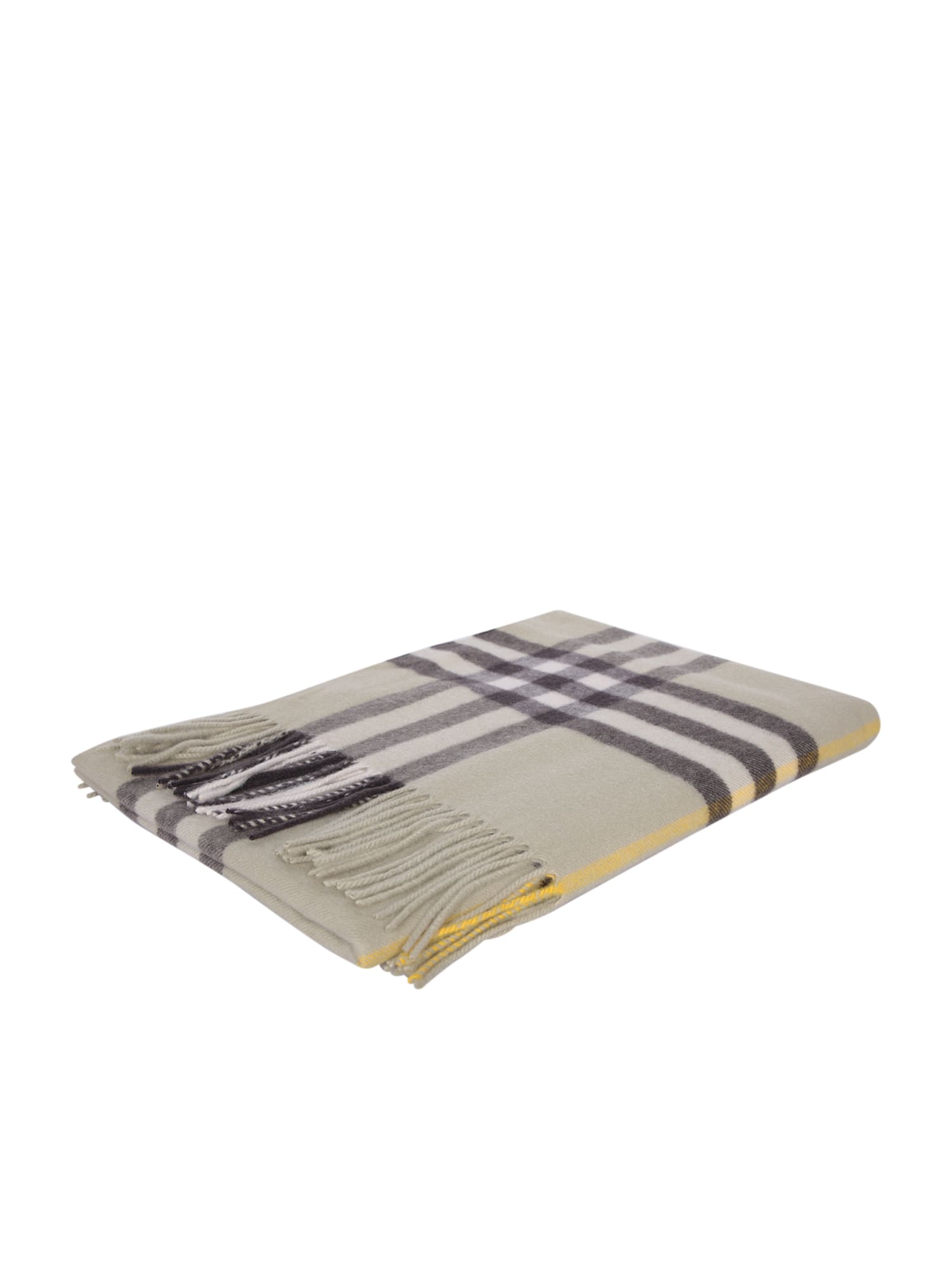 Shop Burberry Beige Washed Giant Check Scarf