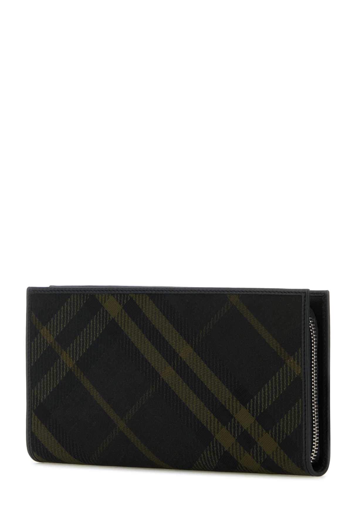 Burberry Multicolor Printed E-canvas Wallet In Shadow