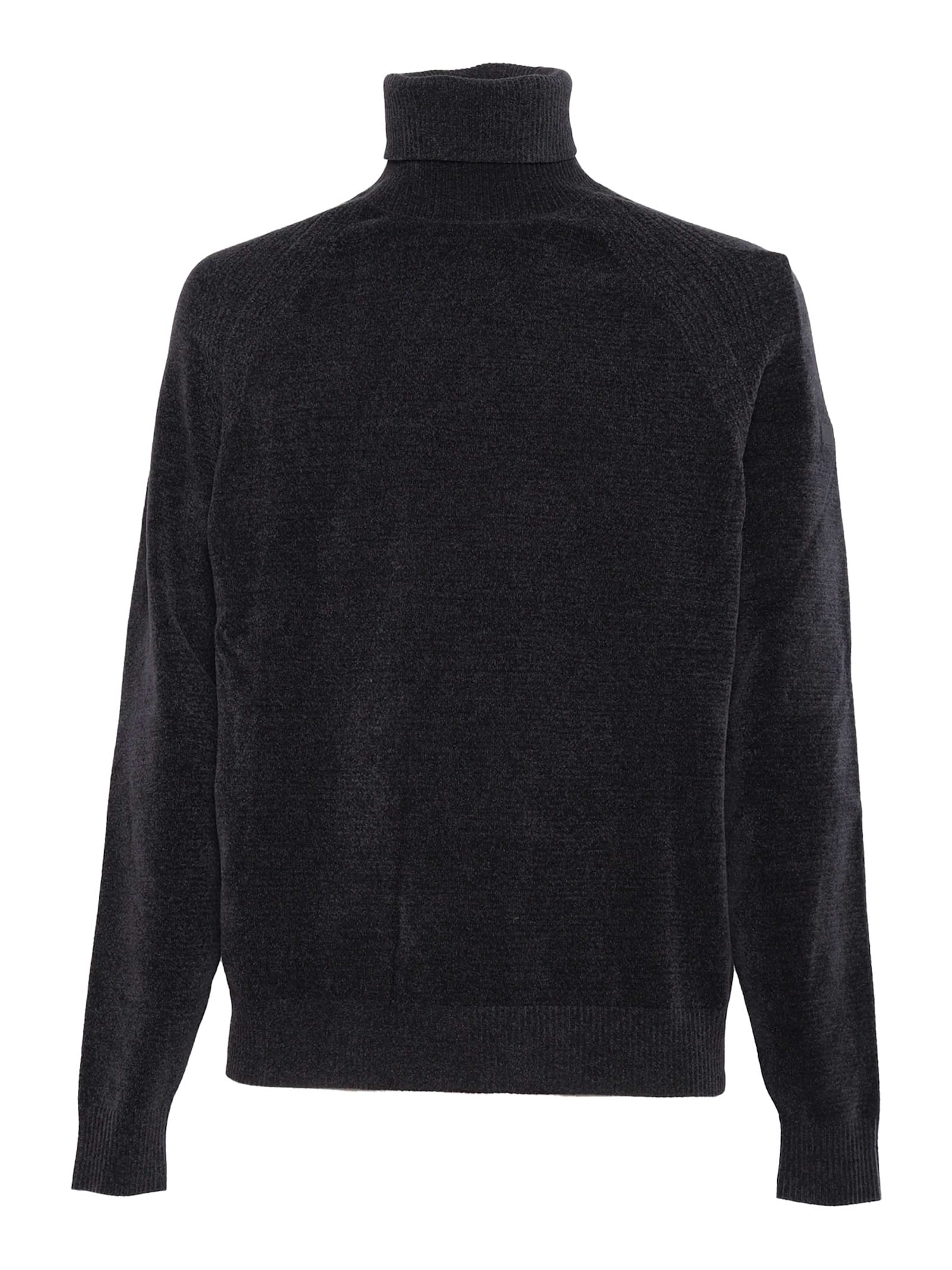 Shop Rrd - Roberto Ricci Design Velvet Turtleneck Knit In Grey