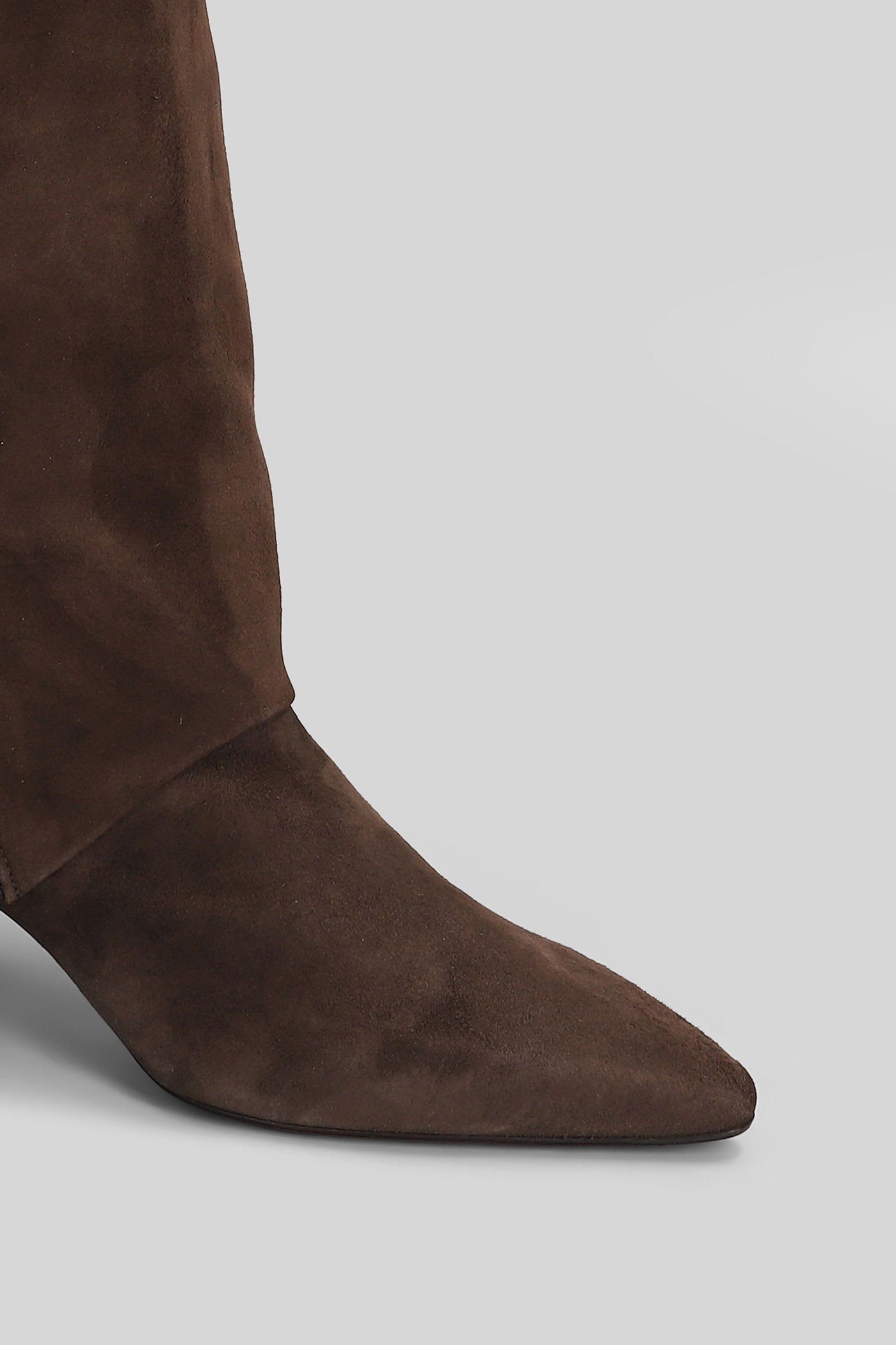 The Seller High Heels Boots In Dark Brown Suede In Brown