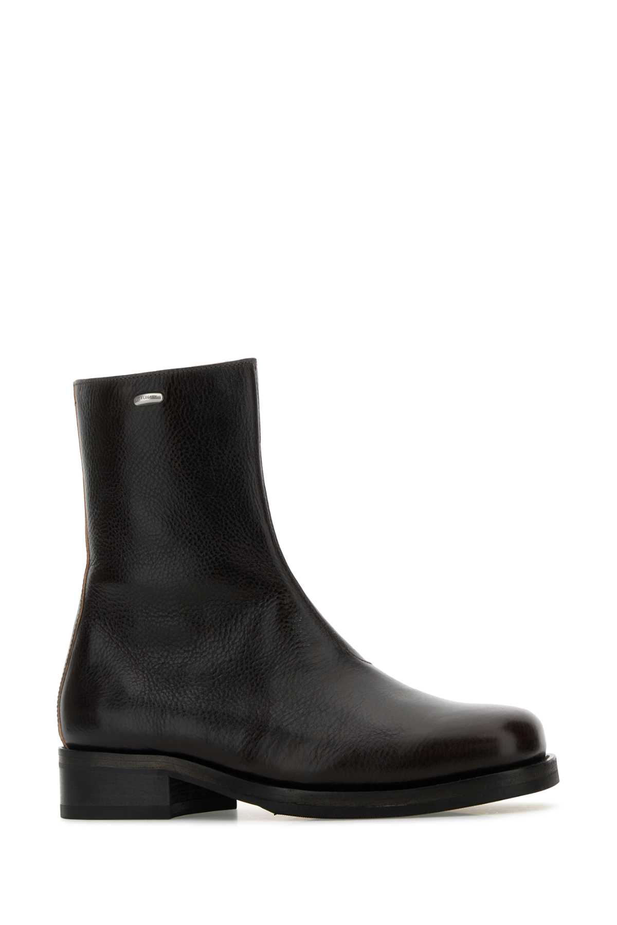 Our Legacy Dark Brown Leather Camion Boots In Black