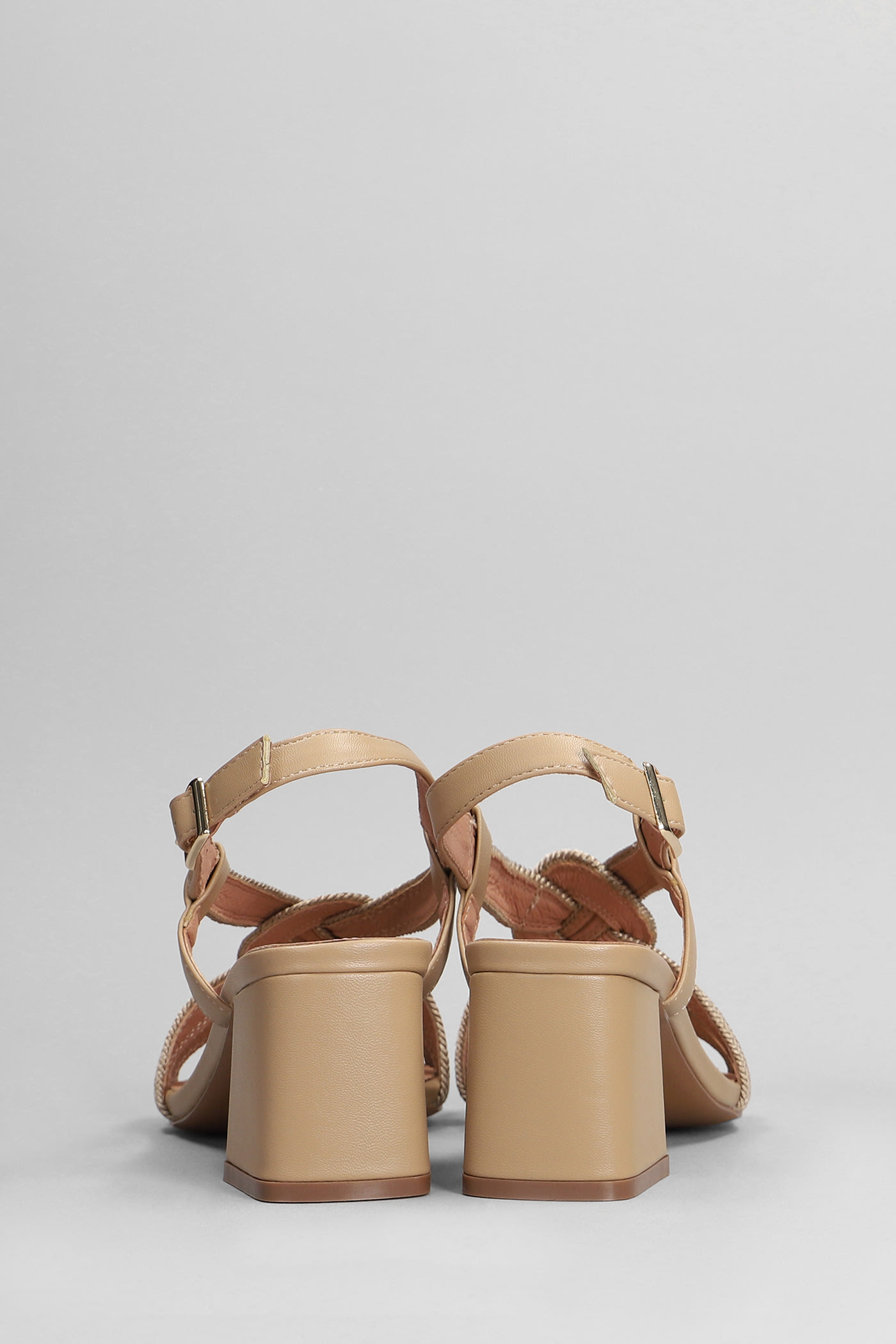 Shop Bibi Lou Setsuko Sandals In Camel Leather