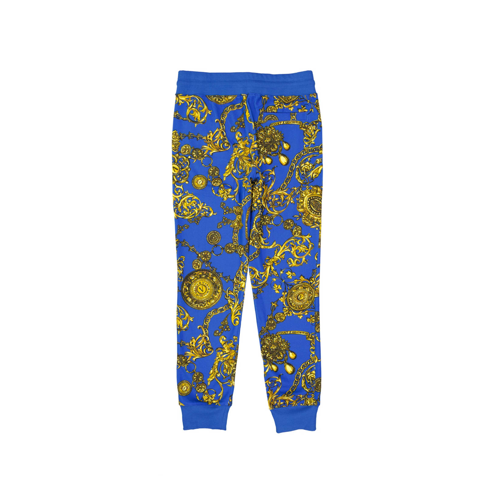 Shop Versace Jeans Couture Jeans Couture Baroque Pattern Pants In Blue