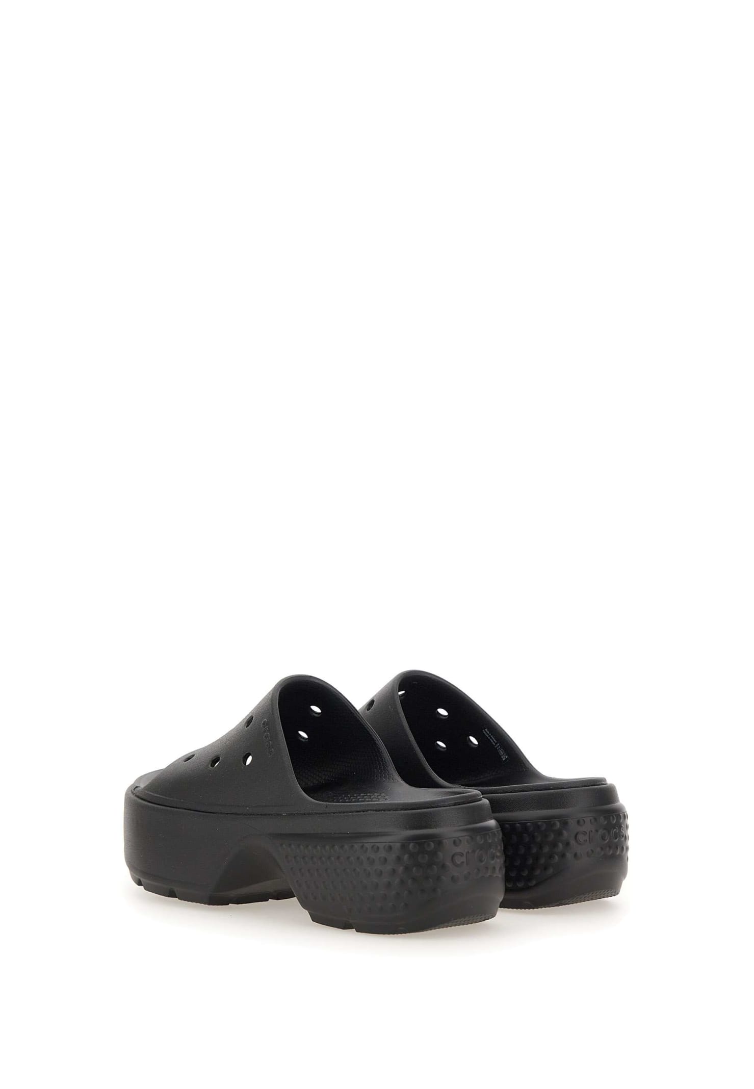 Shop Crocs Stomp Slide Sandals In Blk Black