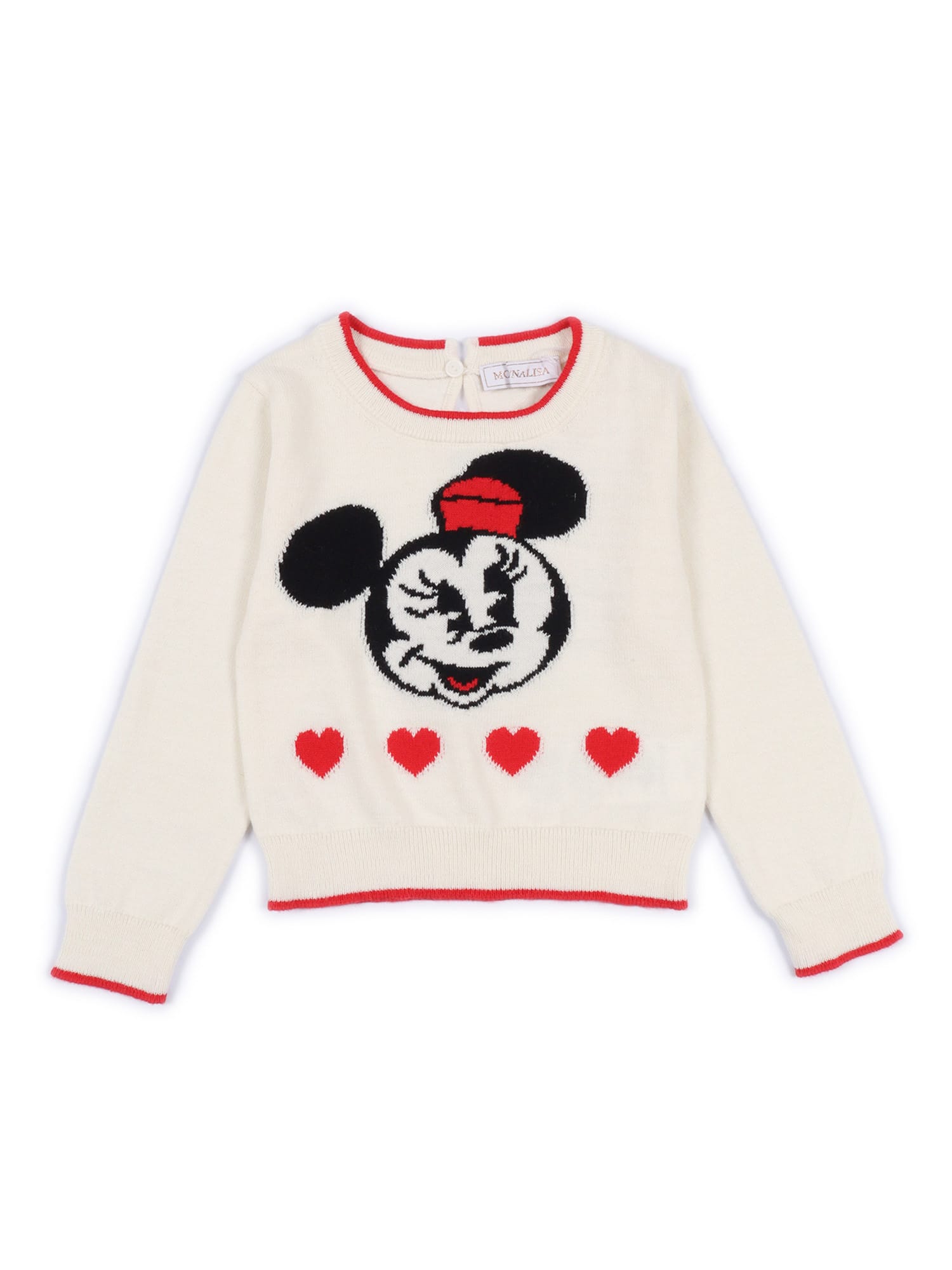 Monnalisa Minnie Sweater In White
