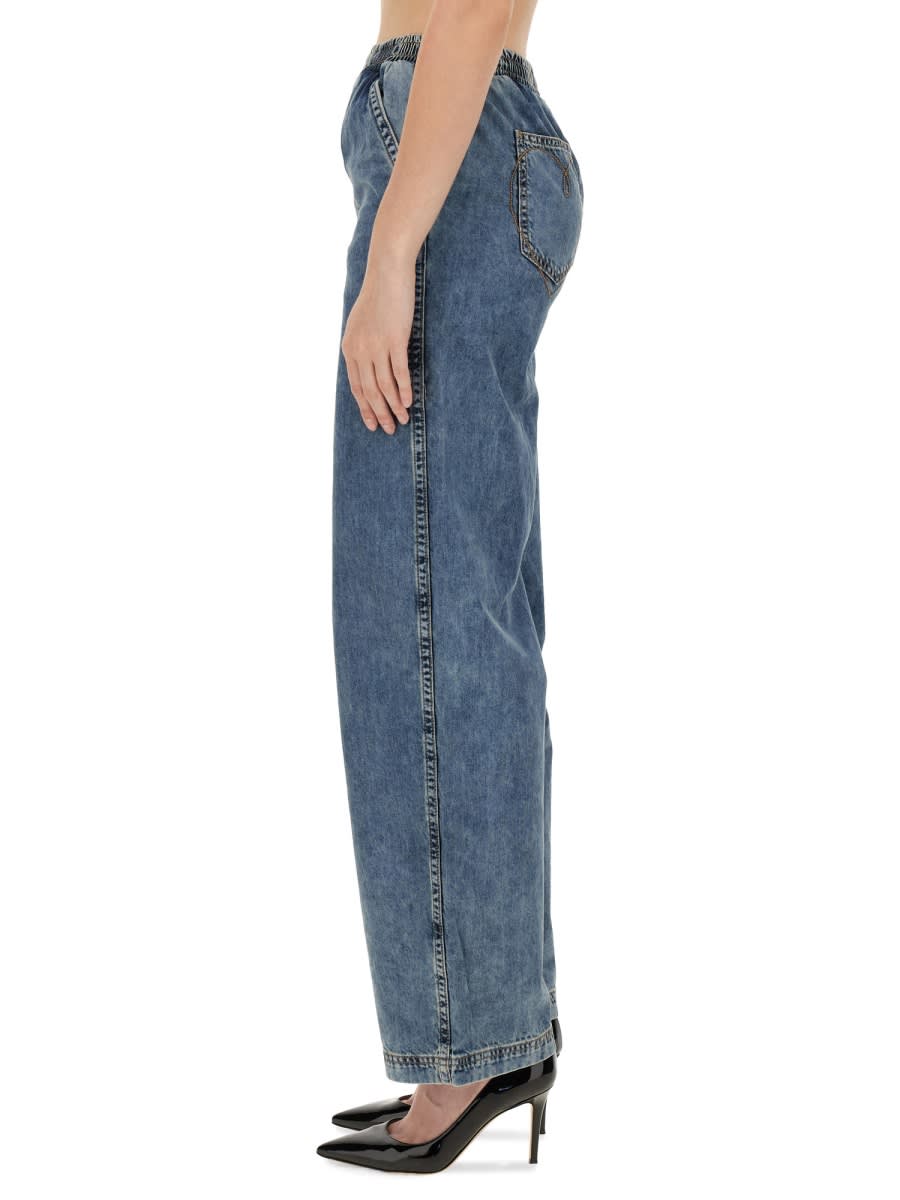 Shop M05ch1n0 Jeans Jeans Wide Leg In Denim