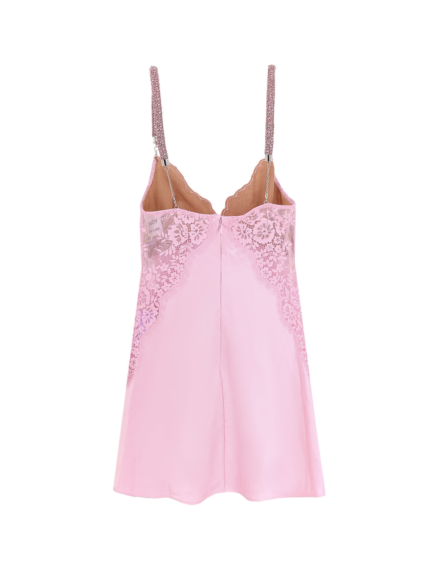 SELF-PORTRAIT CHRISTOPHER KANE RESIDENCY SATIN DRESS WITH RHINESTONES DETAILS 