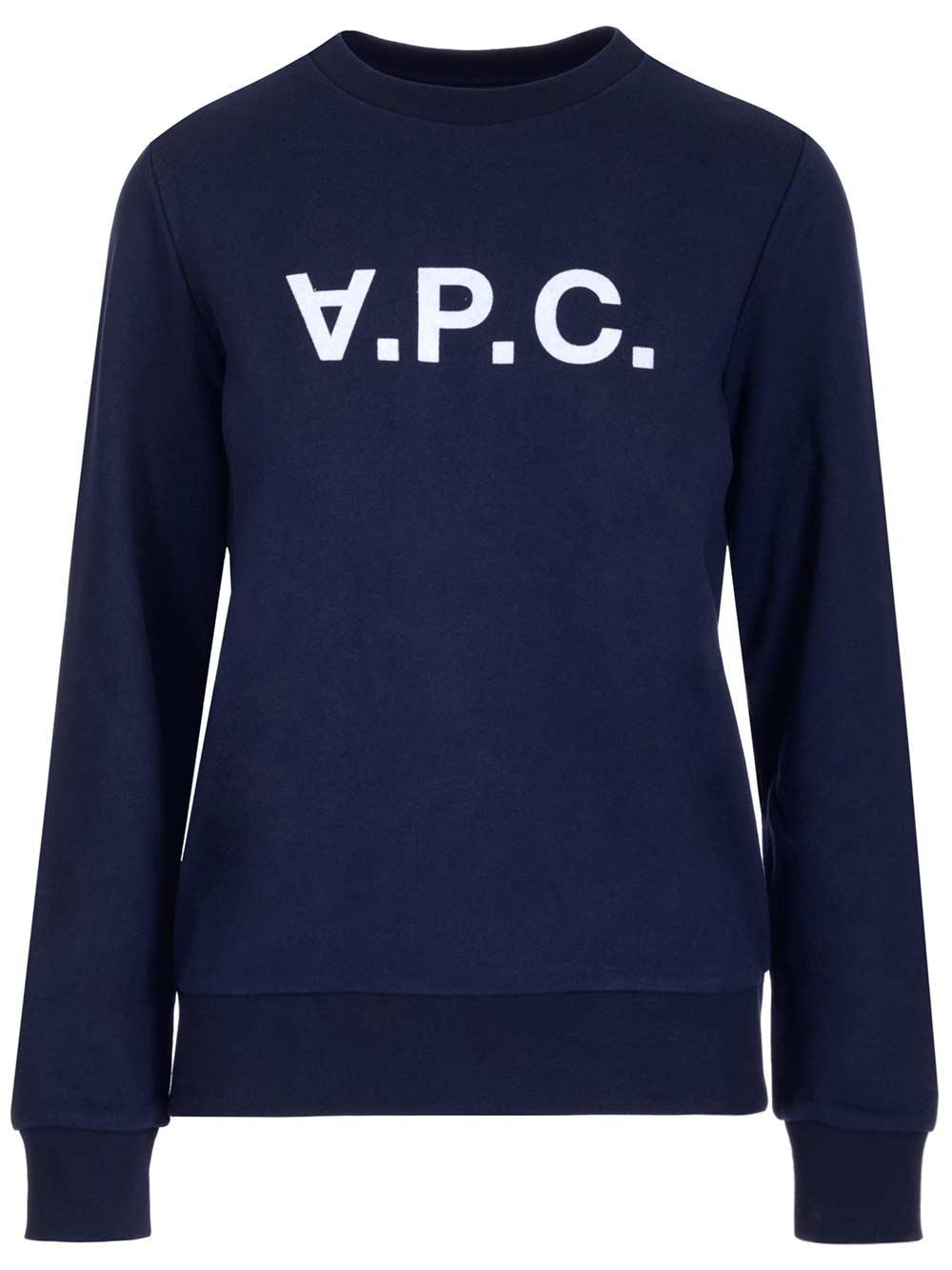 Shop Apc Sweatshirt With Logo In Navy