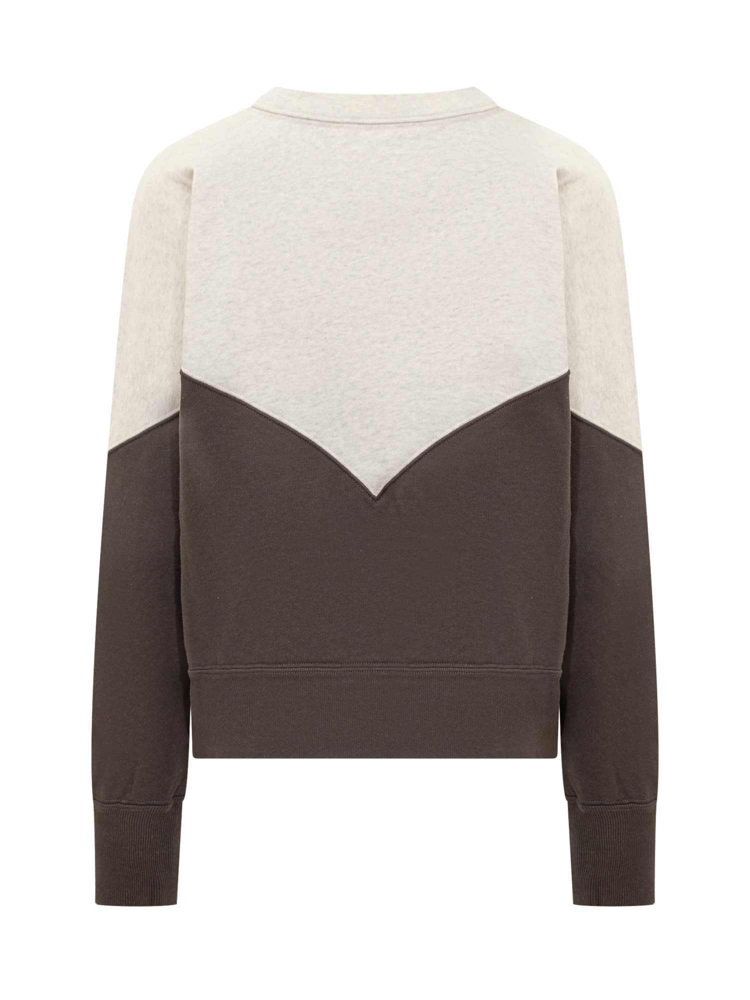 Isabel Marant Étoile Houston Sweatshirt With Flocked Logo In Faded Black