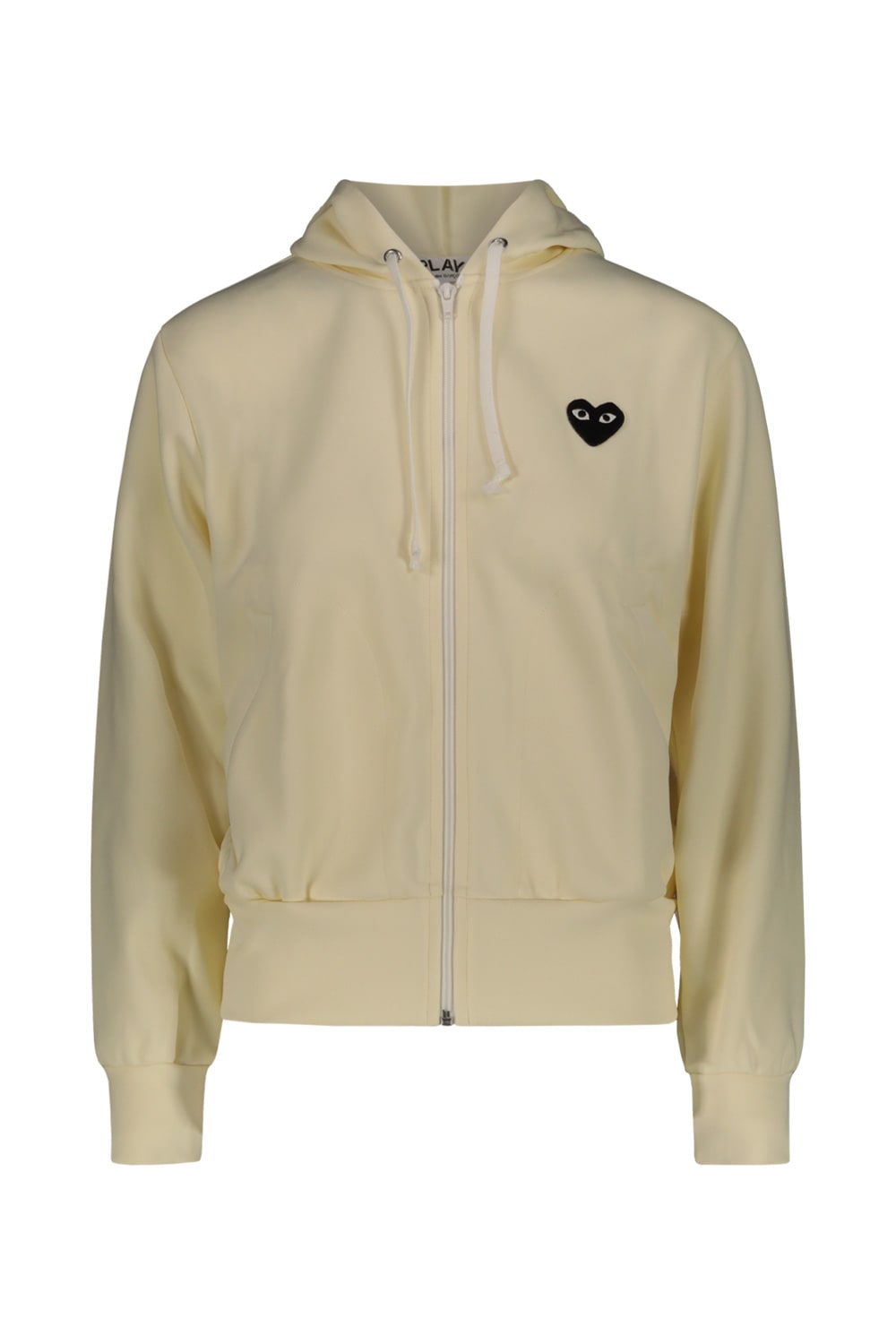 Comme Des Garçons Play Play Comme Des Garçons Hooded Sweetshirt In Ivory