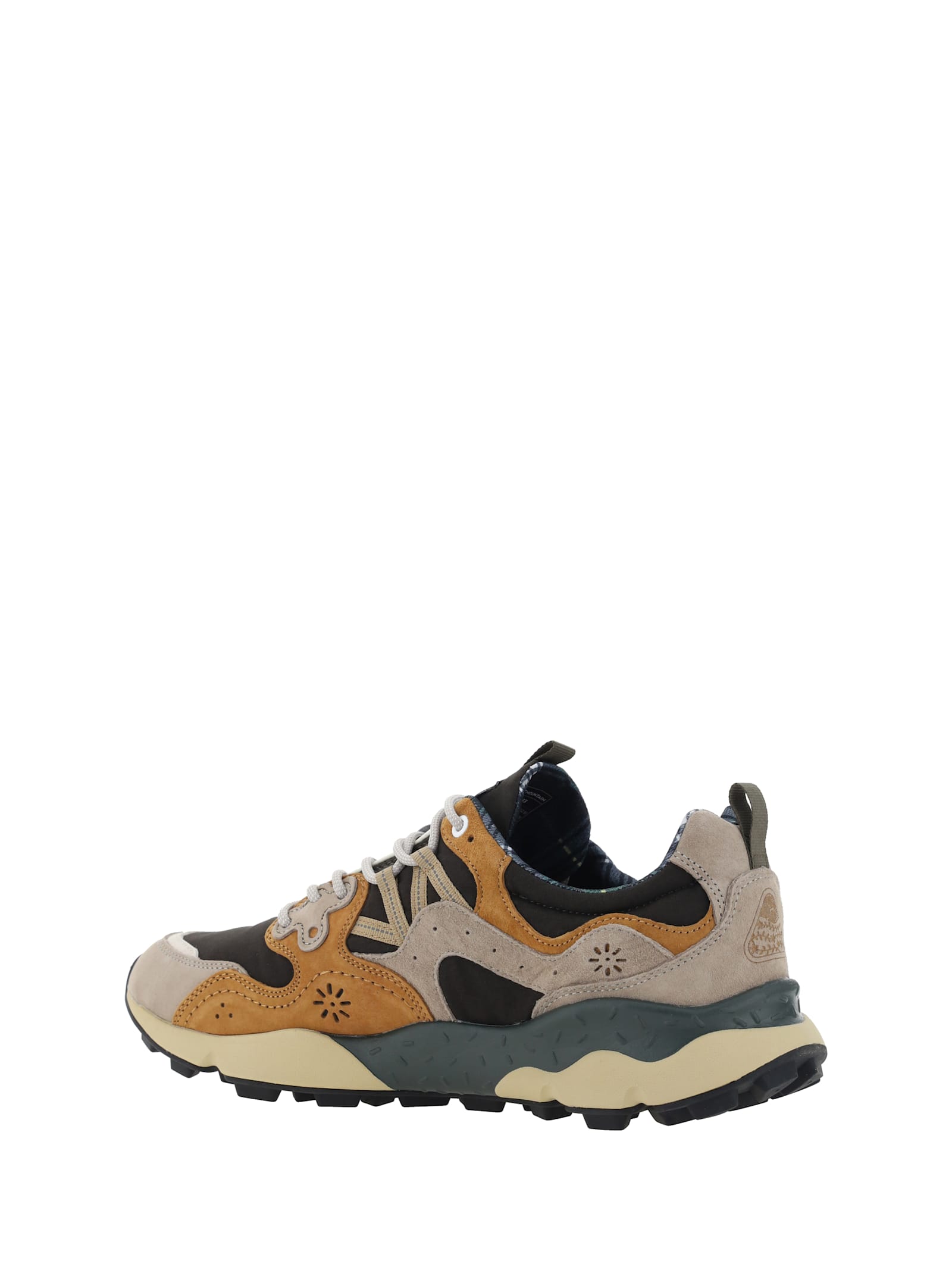 Shop Barbour X Flower Montain Yamano 3 Sneakers In Brown Beige