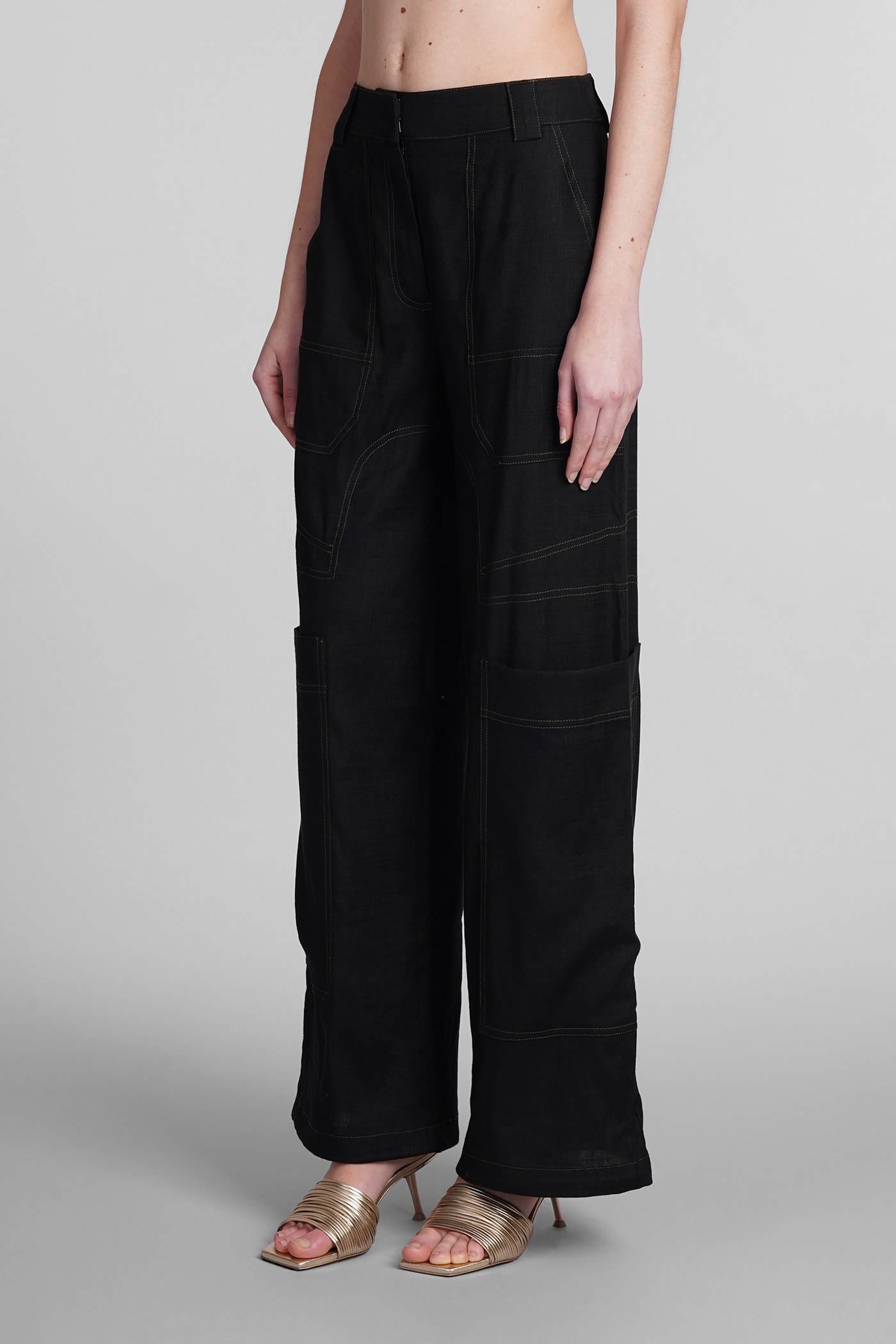 Shop Cult Gaia Wynn Pants In Black Linen