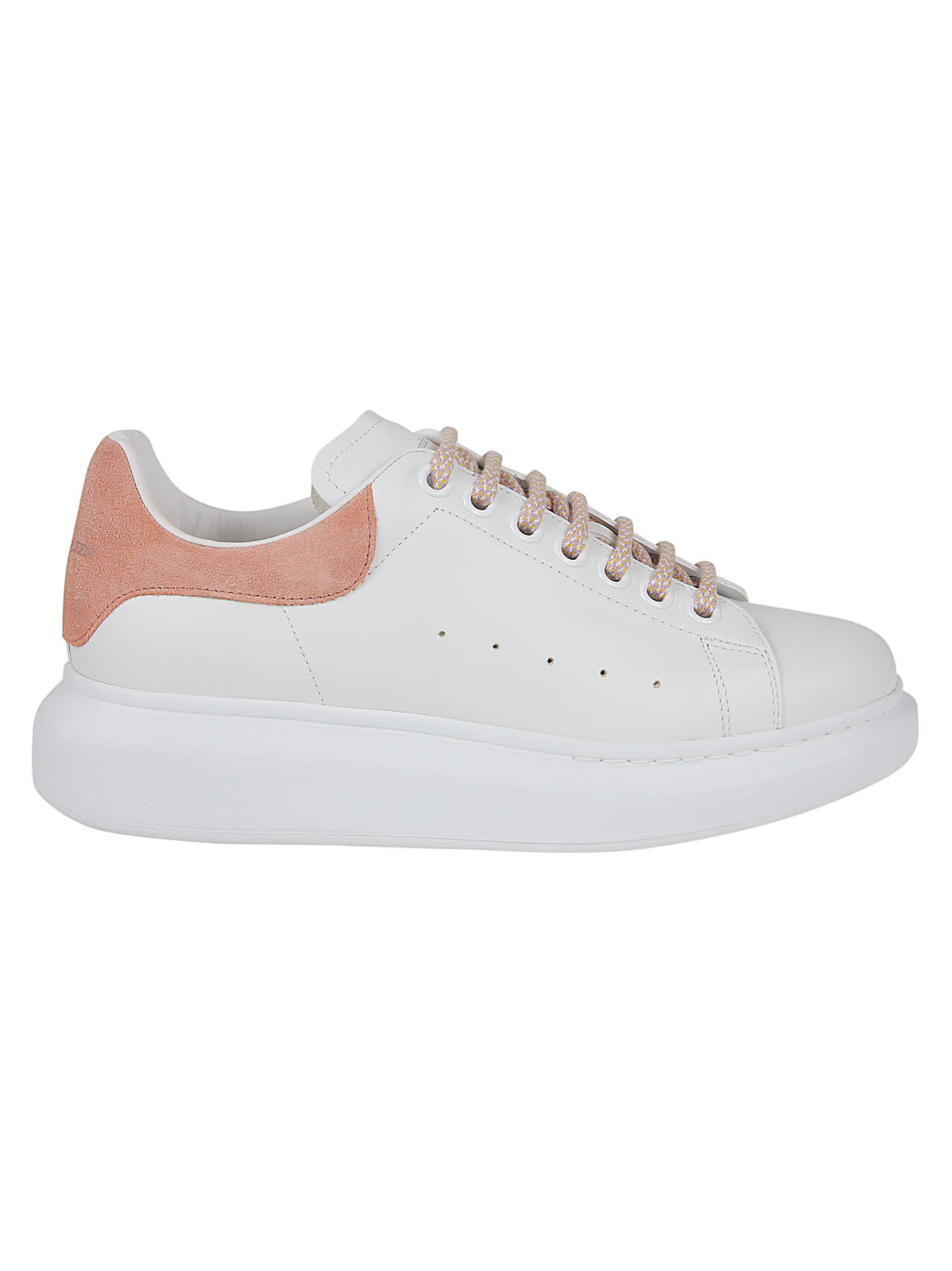Shop Alexander Mcqueen Sneaker Oversize Pelle In White Clay