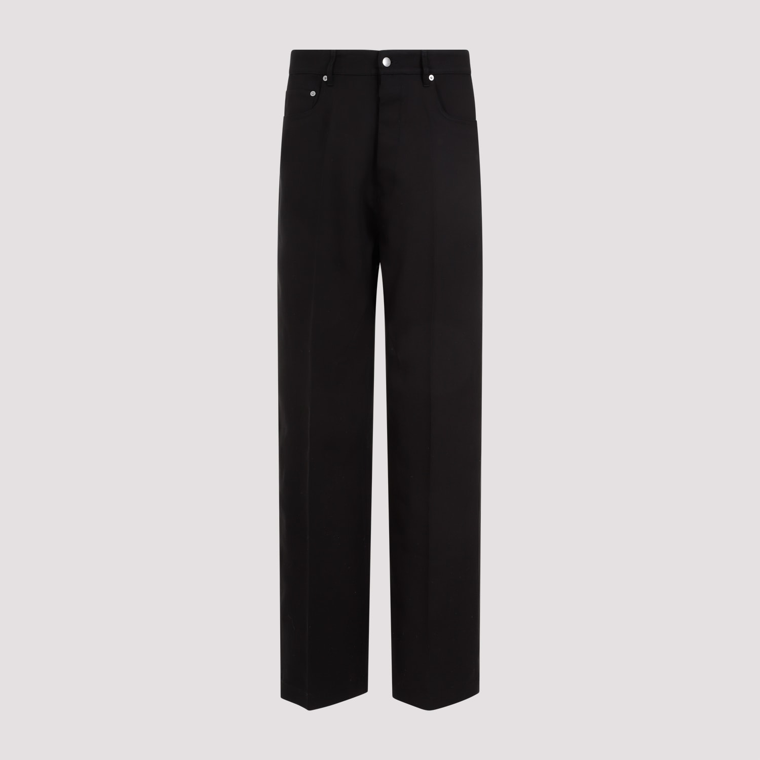 Shop Rick Owens Geth Silk Wool Jeans In Black