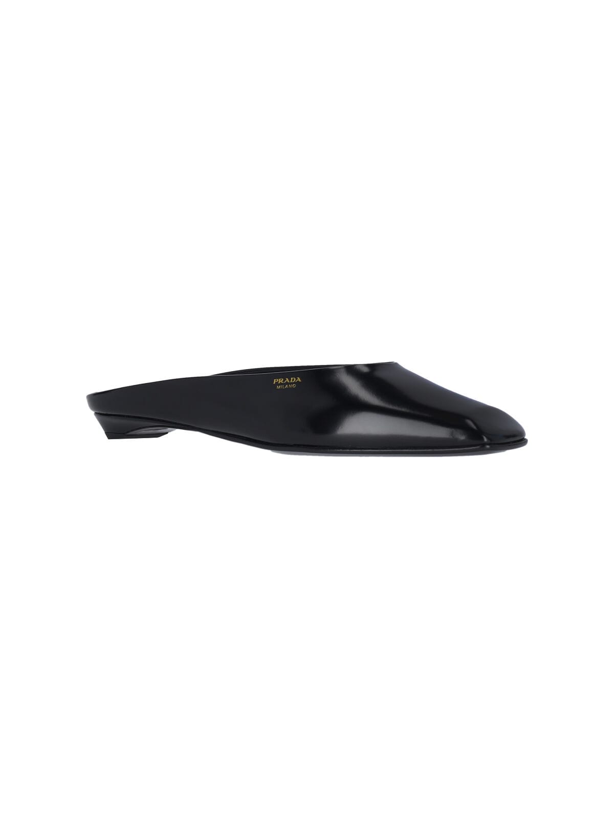Prada Women Logo Sabots In Black