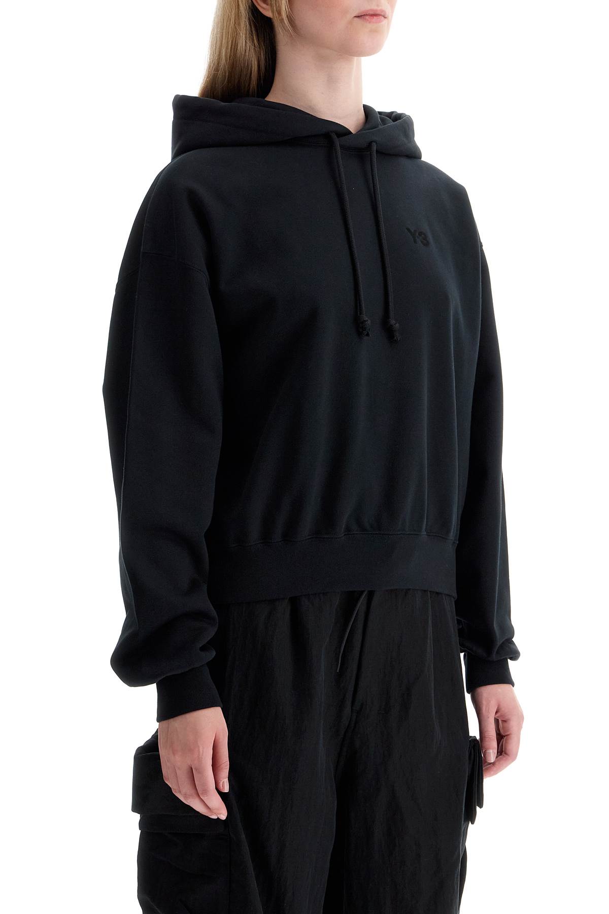 Shop Y-3 Boxy Hoodie With Hood In Black (black)