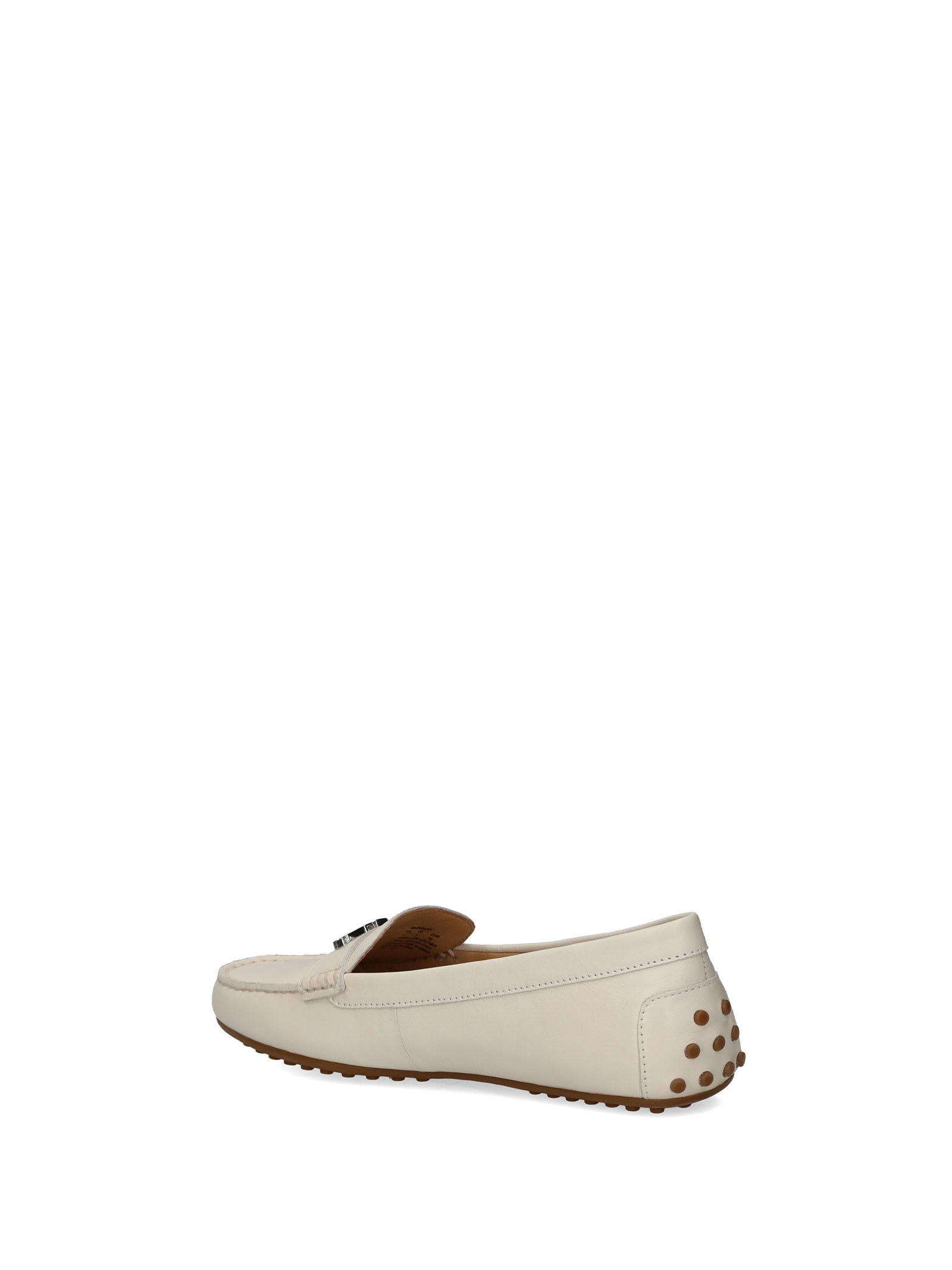 Shop Ralph Lauren Moccasin In Soft White Leather