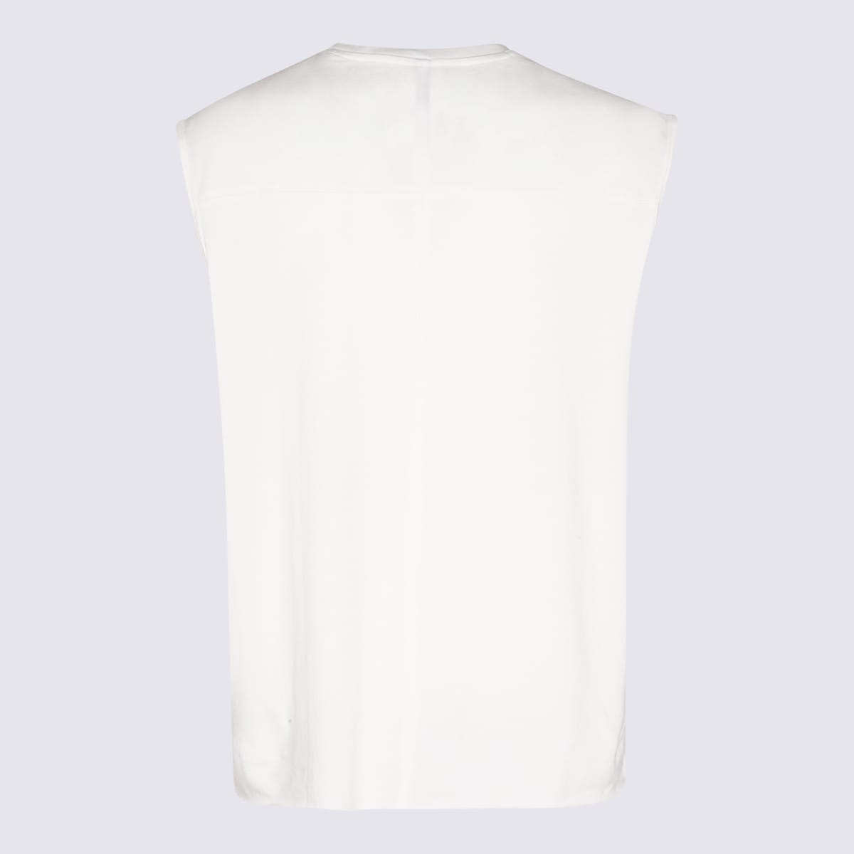Shop Thom Krom Off-white Cotton Blend Stretch Top