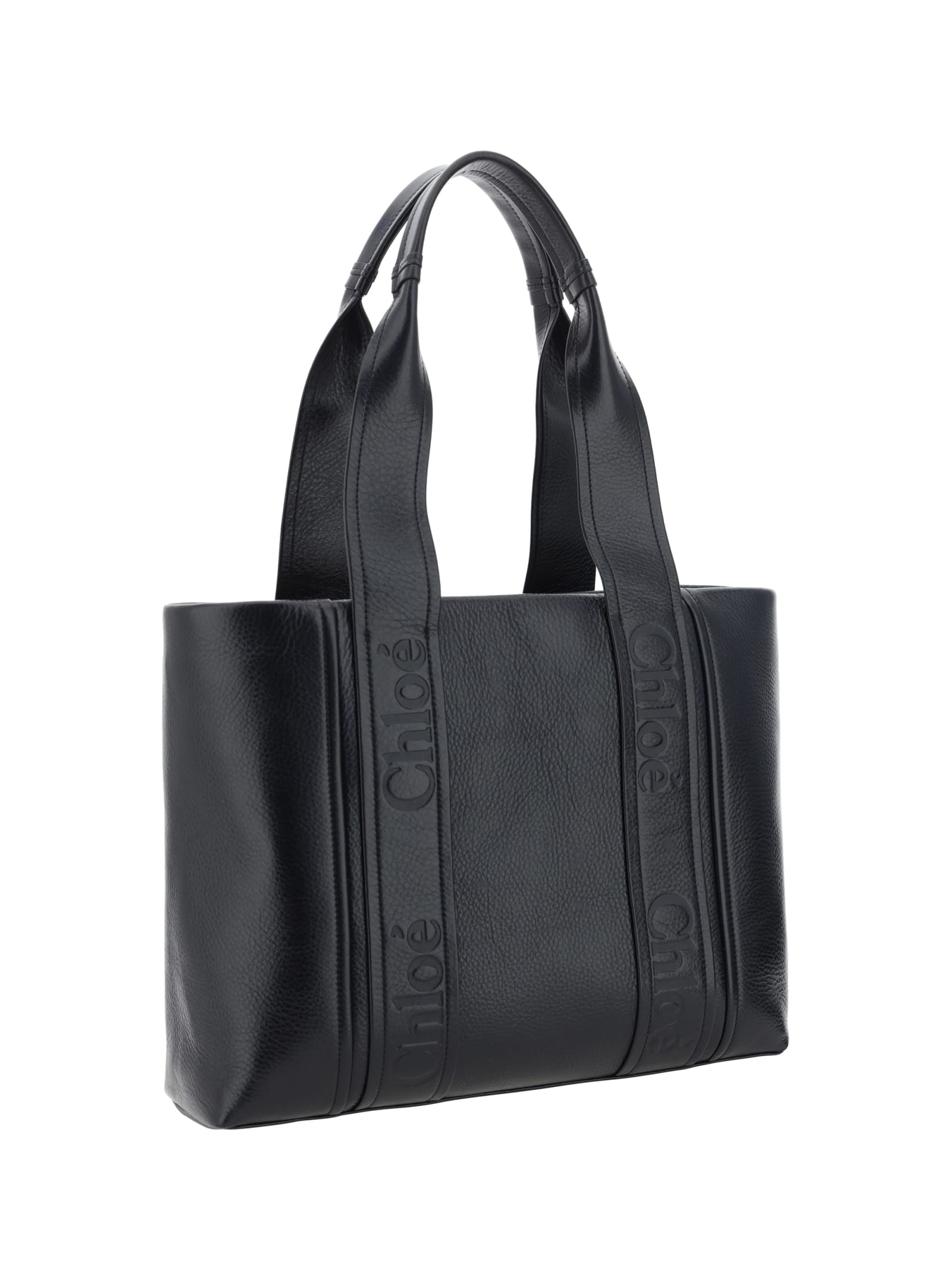 Shop Chloé Woody Handbag In Black