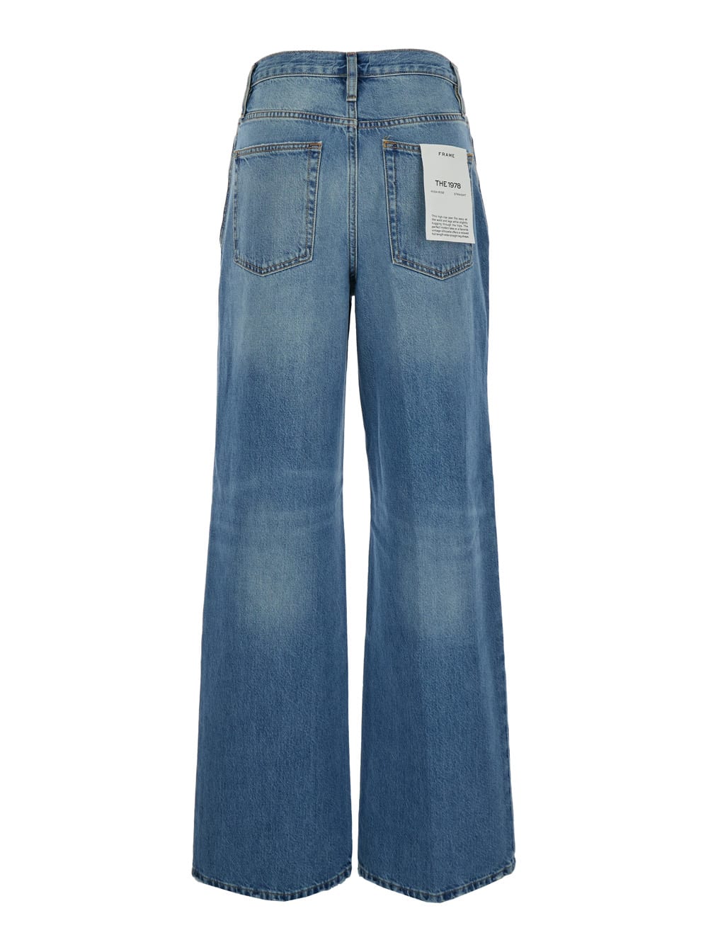 Shop Frame Blue Denim The 1978 High Waist Jeans In Cotton Woman