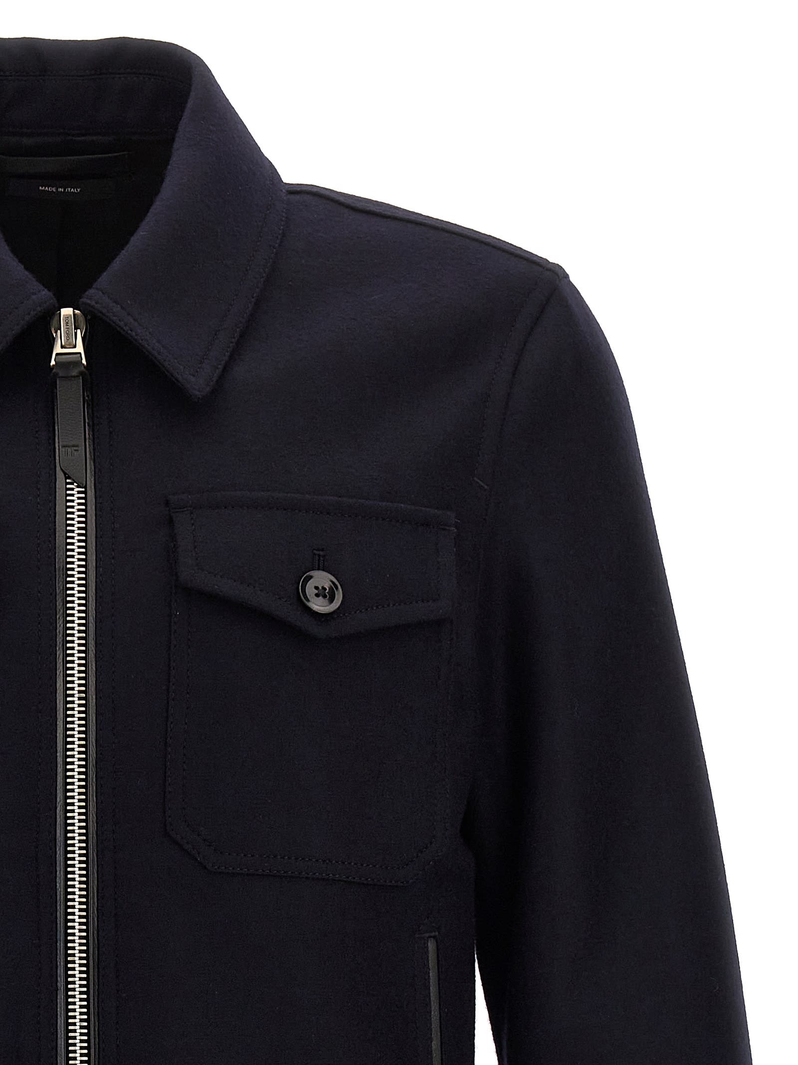 TOM FORD LIGHT MELTON OFFICER JACKET 