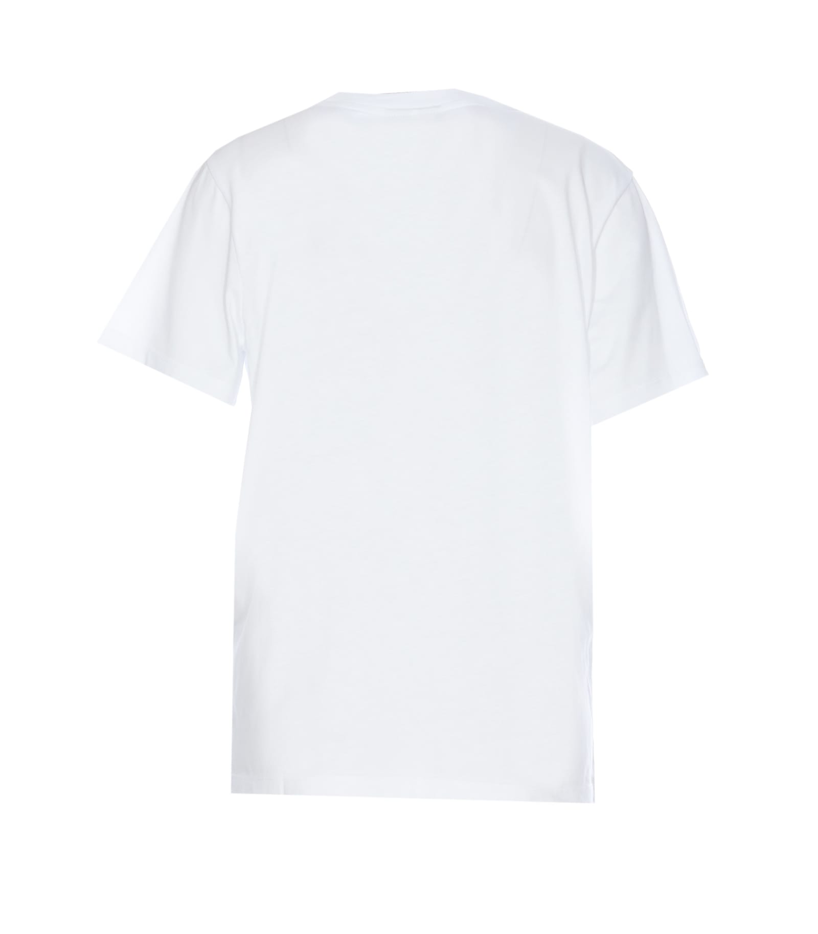 Shop Ganni Basic Jersey Cocktail Relaxed T-shirt In White
