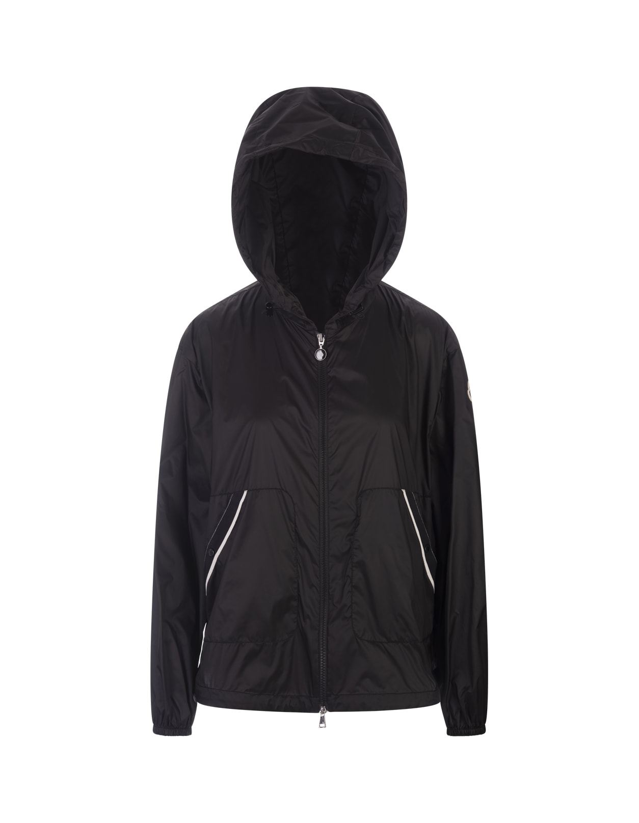 Shop Moncler Black Filiria Hooded Jacket