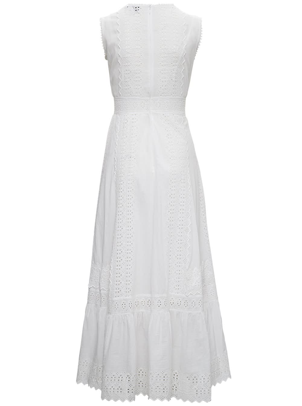 Etro Salina Long Dress In White Cotton