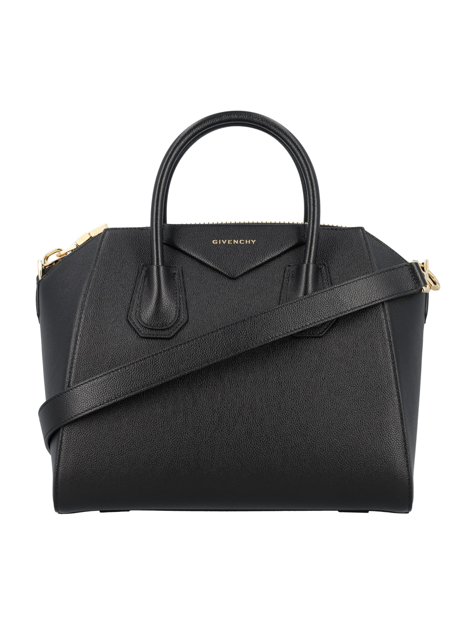 Shop Givenchy Antigona Small Bag In Black