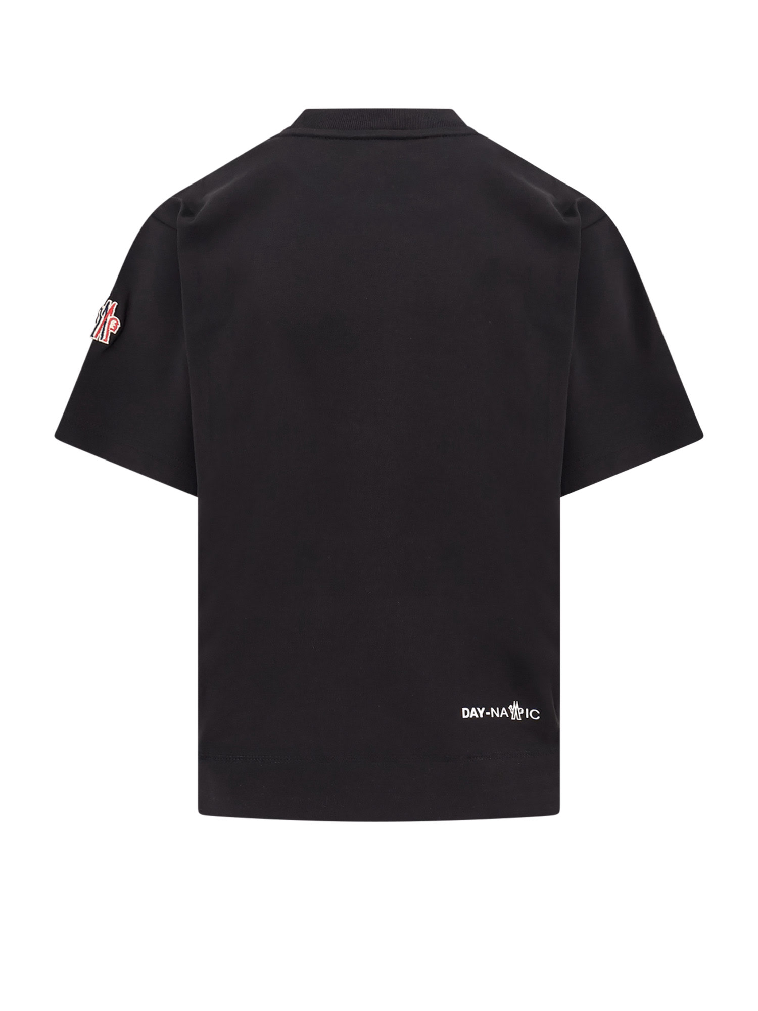 Moncler Grenoble Embossed Logo Cotton Jersey T-shirt In Black