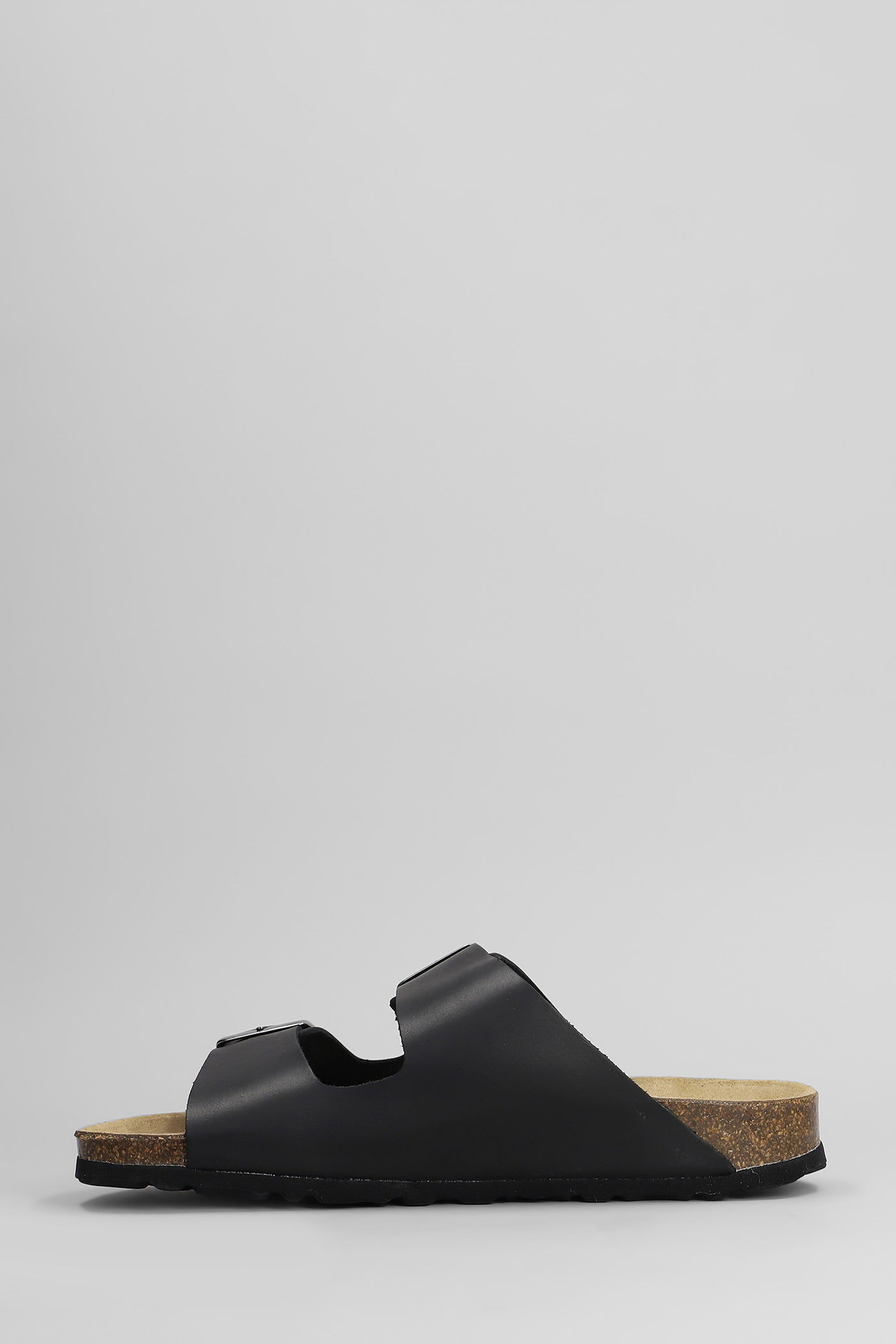 Cubanas Amalia Flats In Black Leather