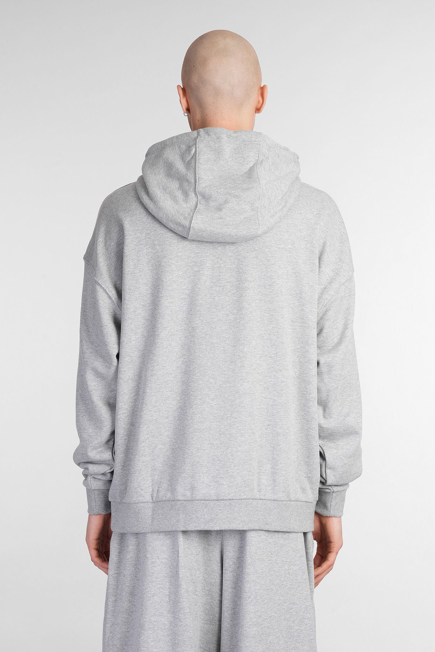 Nike Club Ft Oversized Hd Sweatshirt In Grey Cotton In Gray